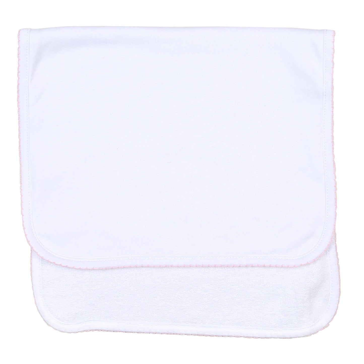 Pink Trim Burp Cloth
