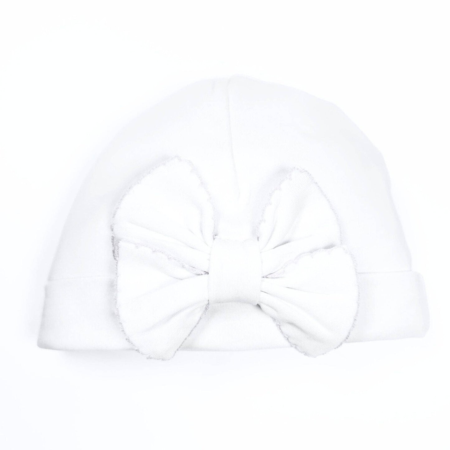 Solid White Bow Hat
