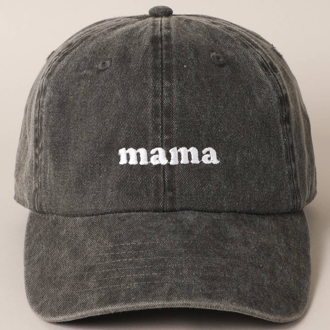 Mama Embroidered Cotton Baseball Cap