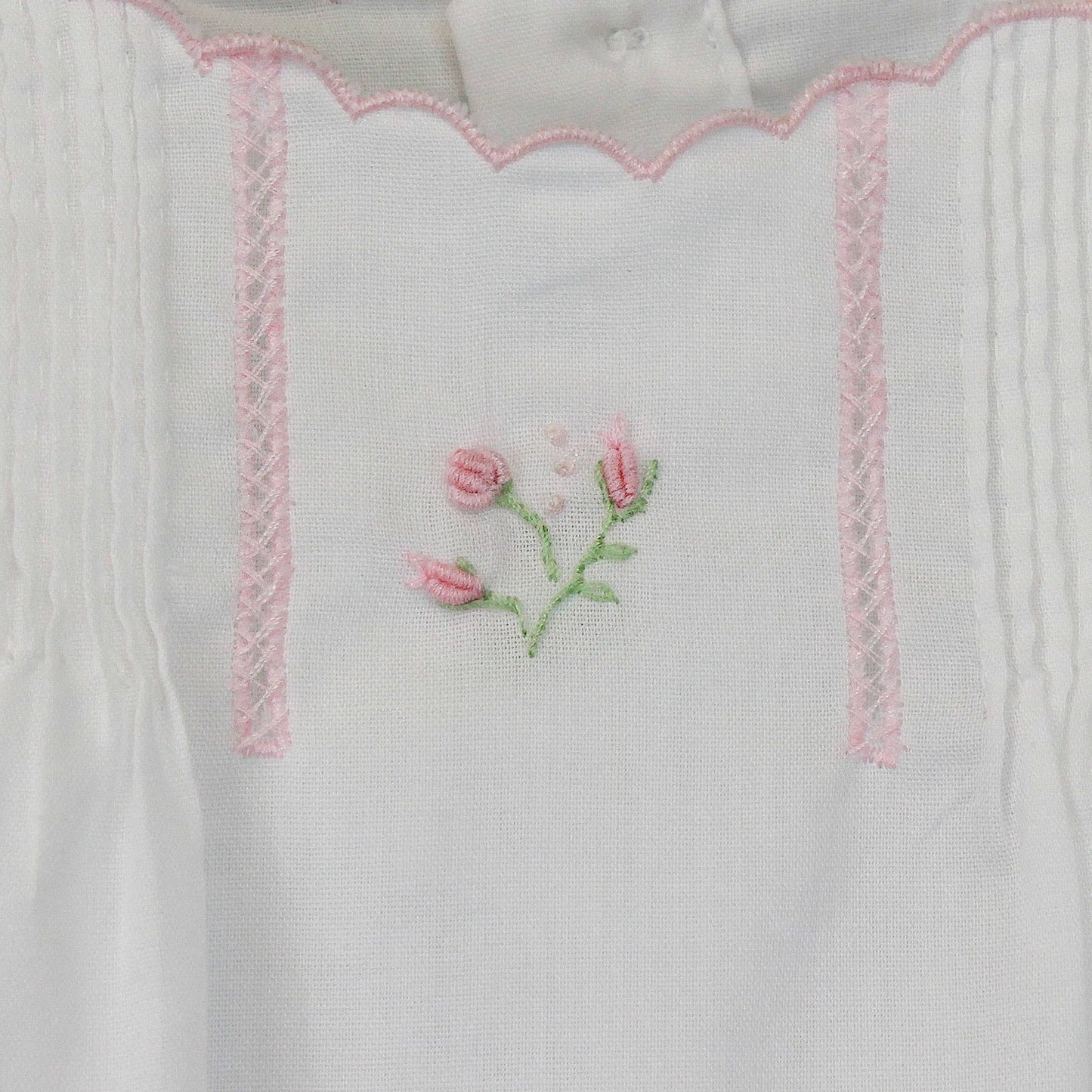 Flower Embroidered Heirloom Bag & Hat