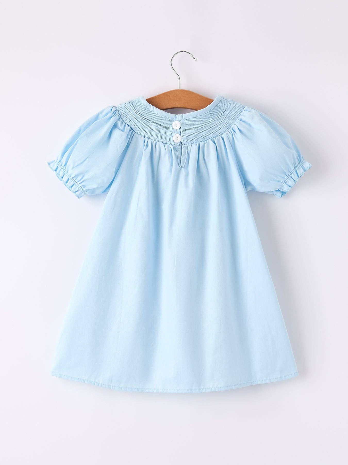 Girls Cross Smocked Dress