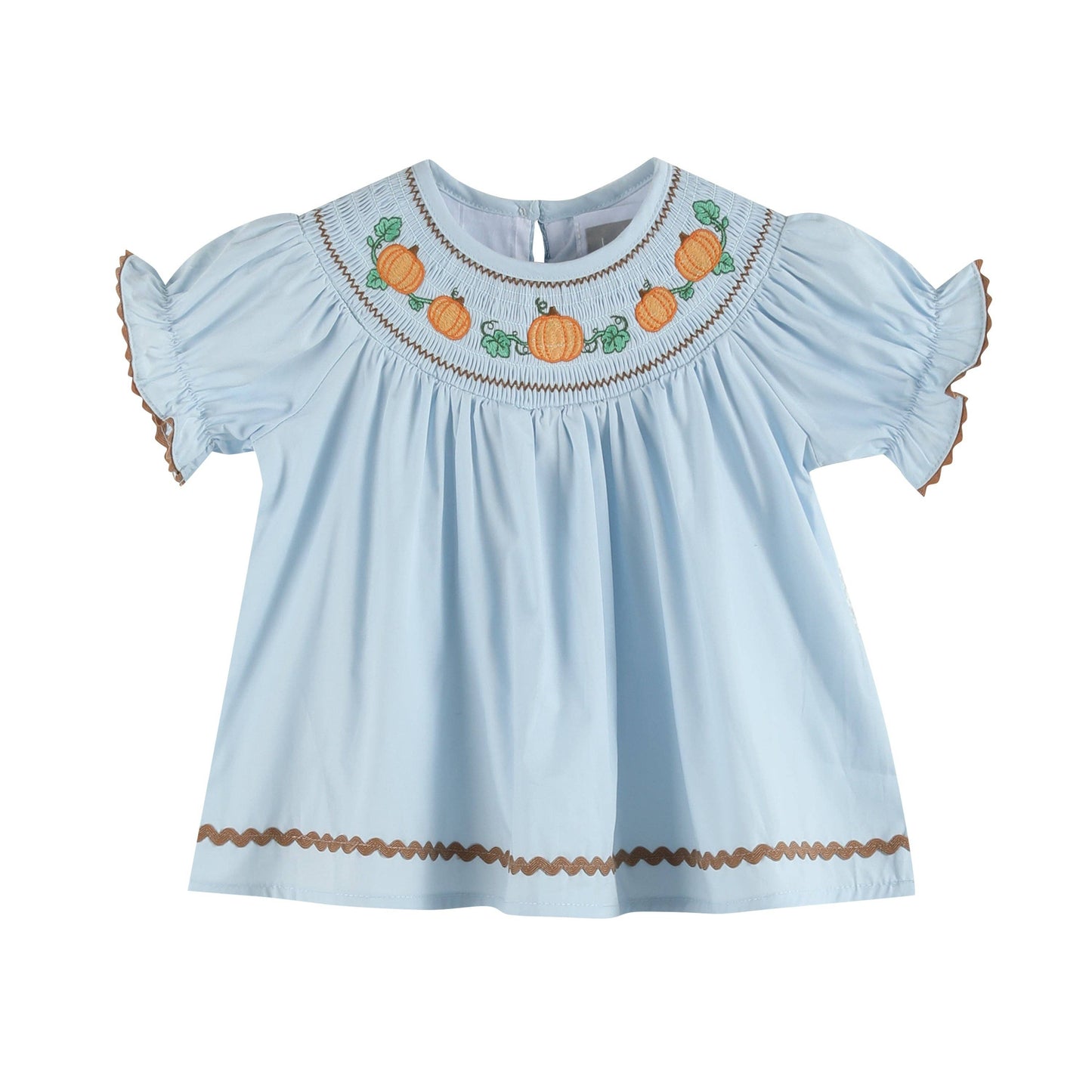 Blue Pumpkin Smocked Set