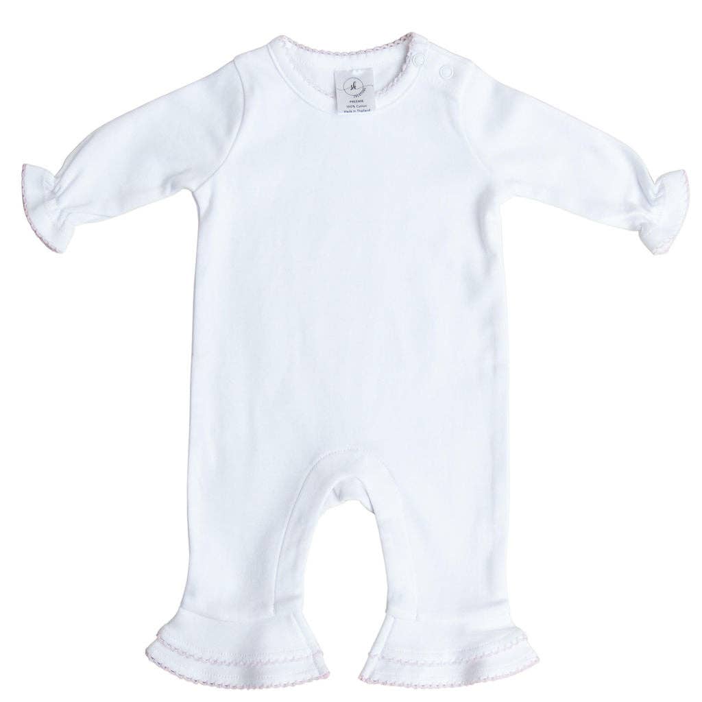 Ruffle Romper - White