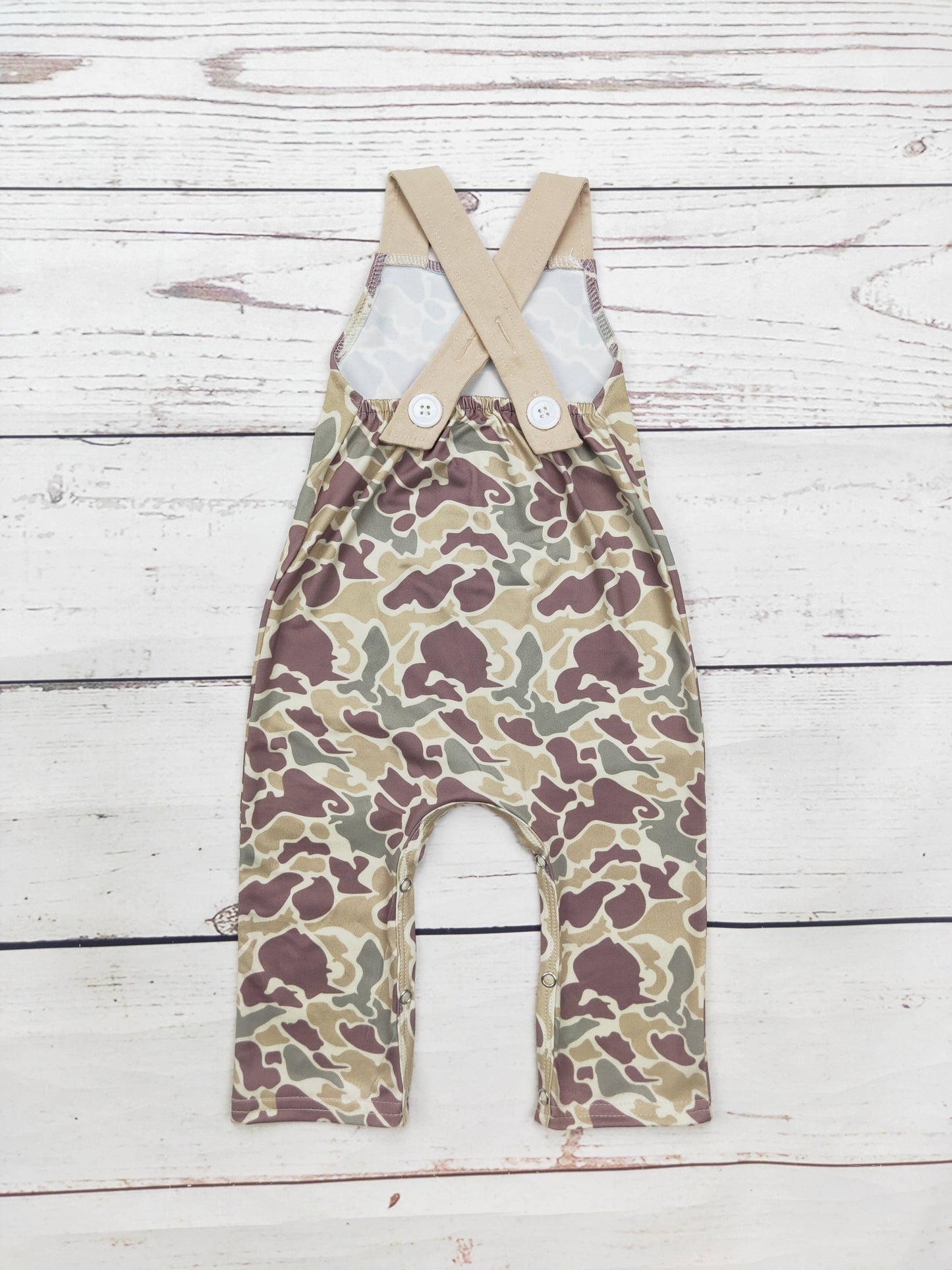 Camo Deer Appliqué Jumpsuit