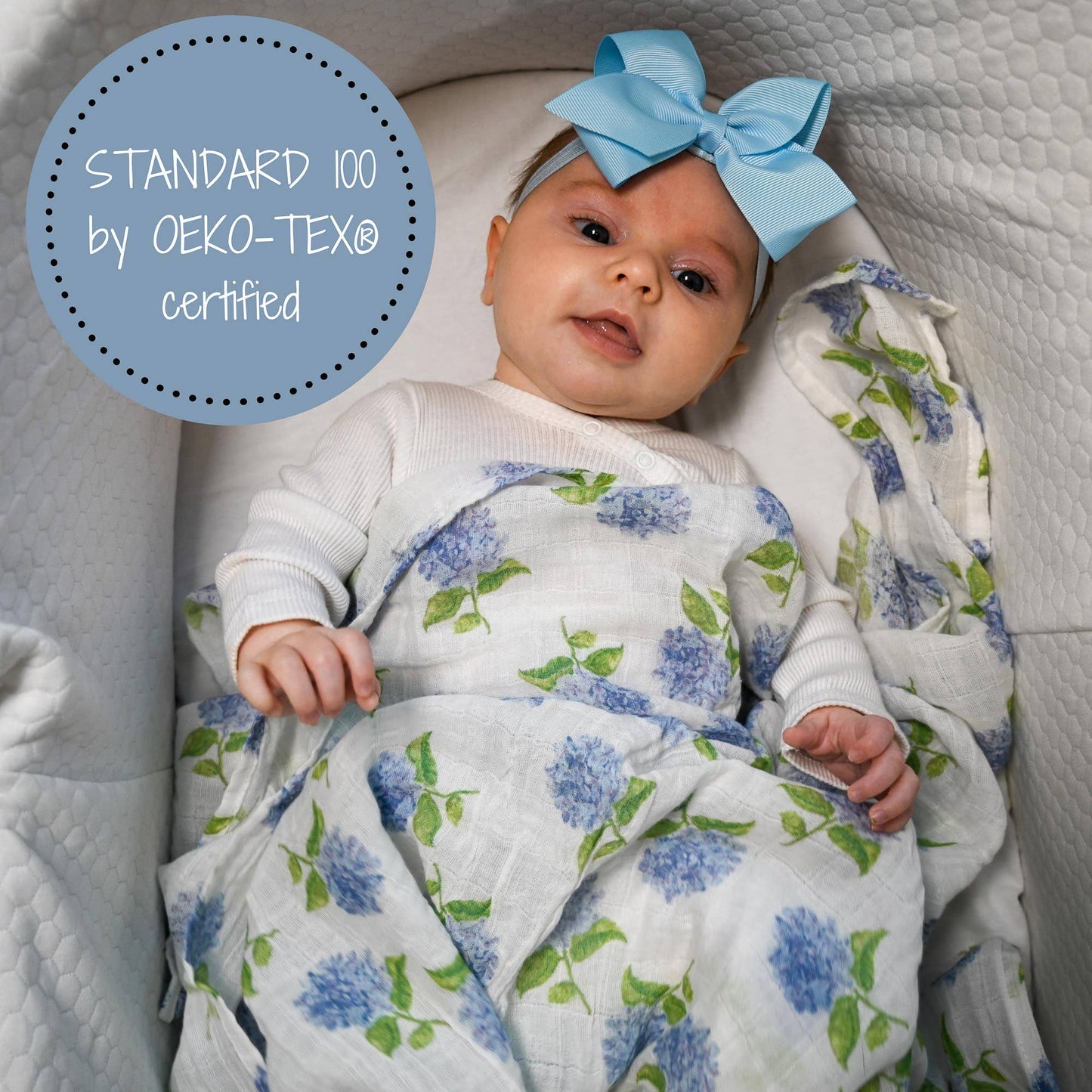 Hydrangea Swaddle Blanket