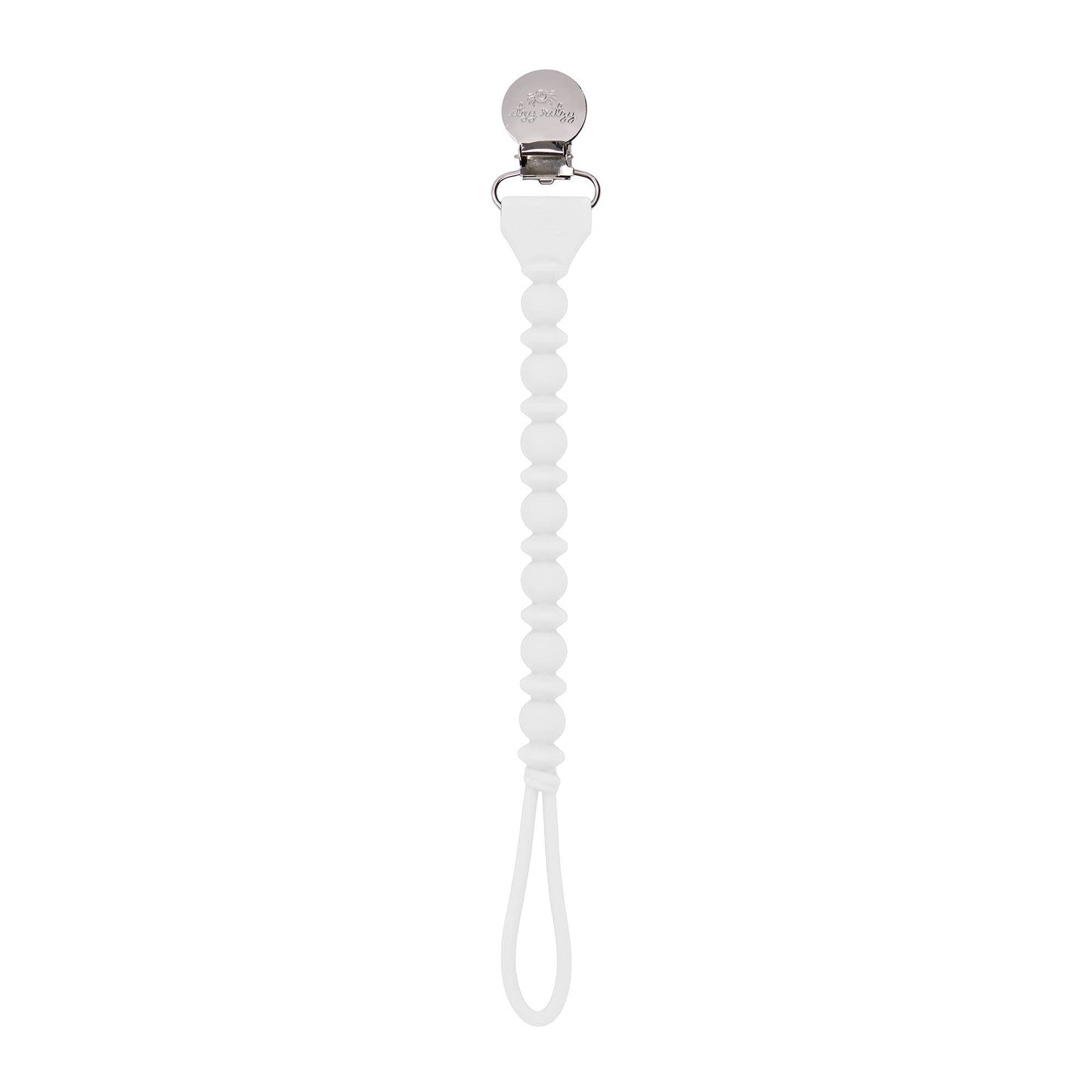 Sweetie Strap™ Silicone One-Piece Pacifier Clips - White