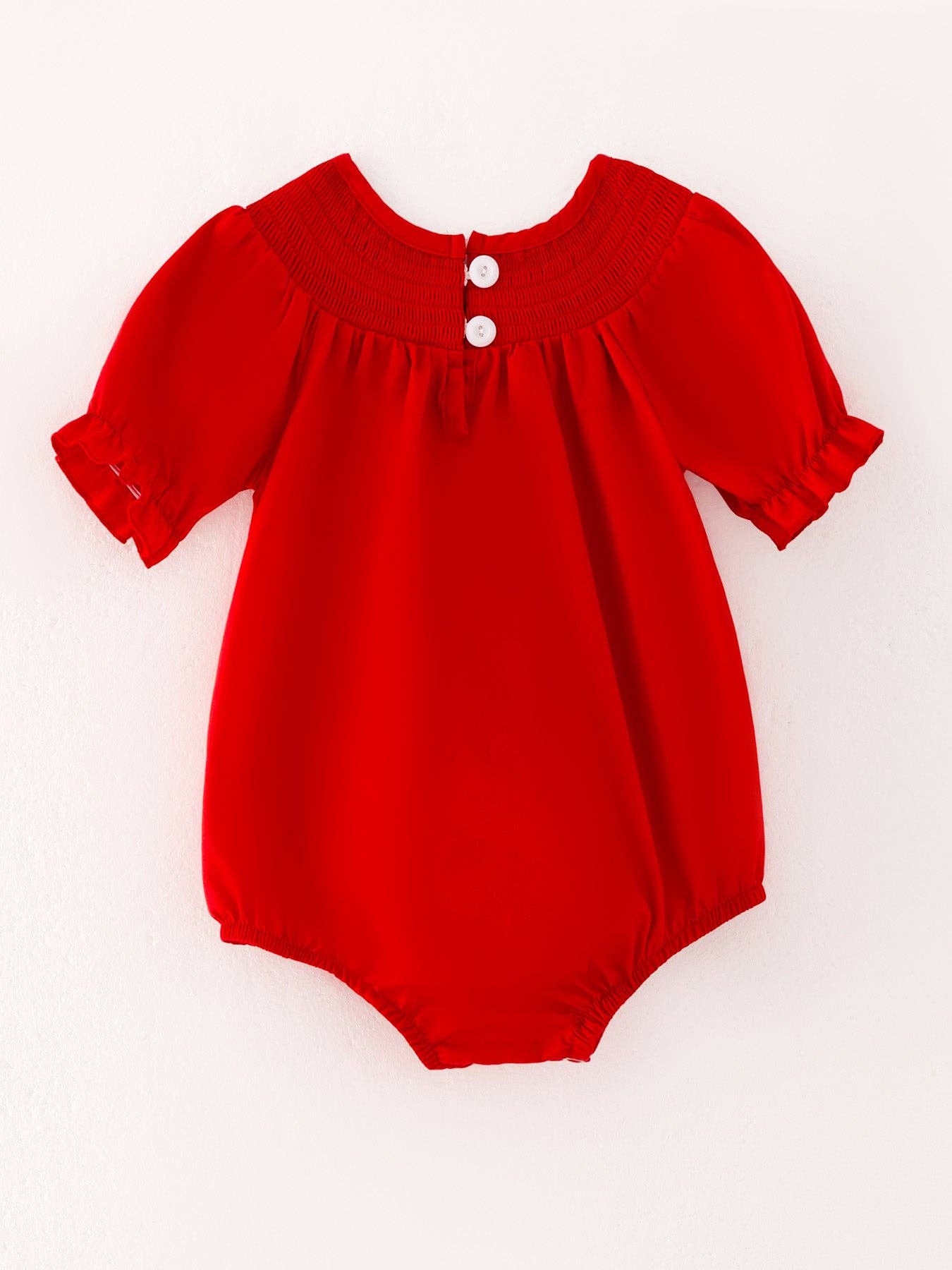 Girls Bow Smocking Bubble