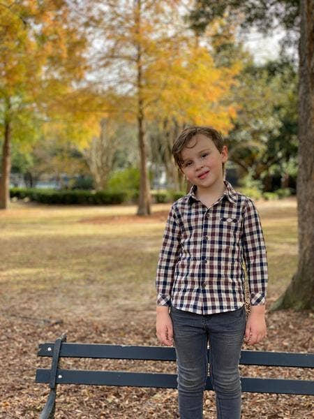 Plaid woven shirt