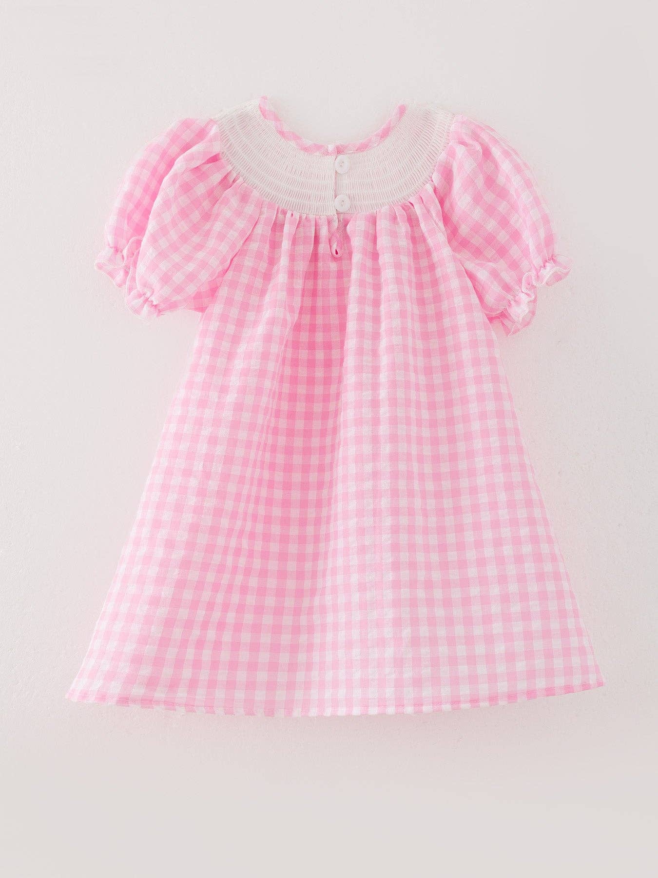 Farm Pink Smocking Dress