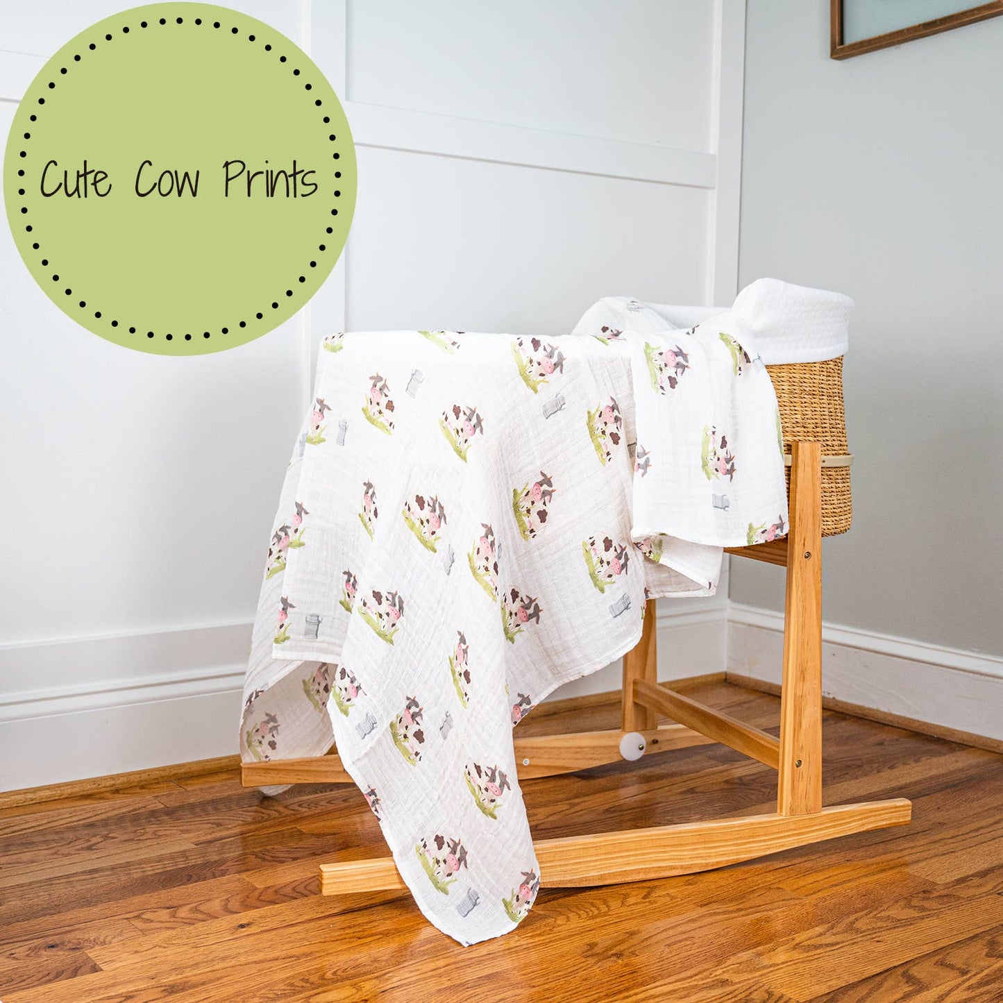 Moo Moo Baby Swaddle Blanket