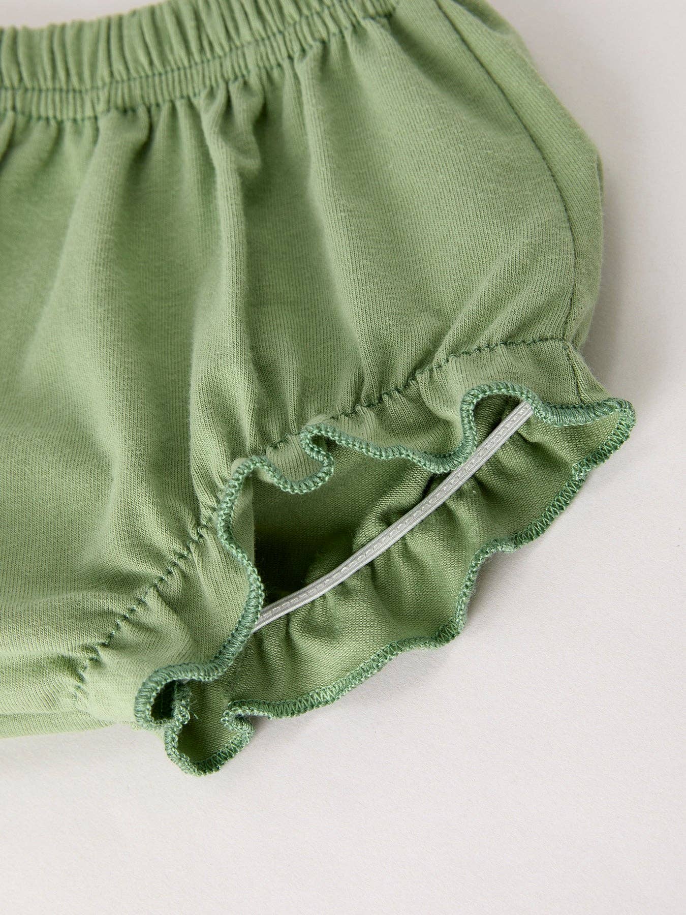 Pumpkin Green Plaid Bloomers Set