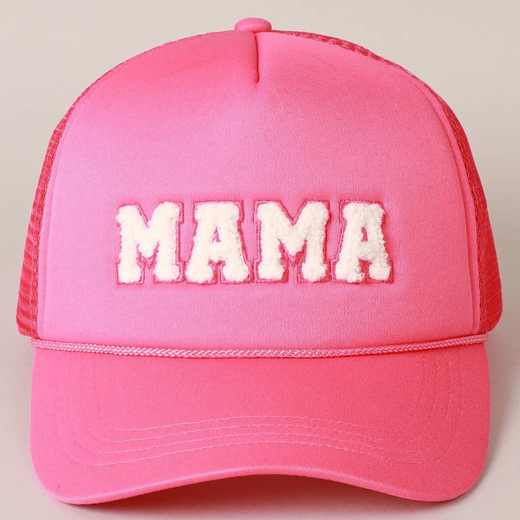 MAMA Chenille Patched Trucker Cap