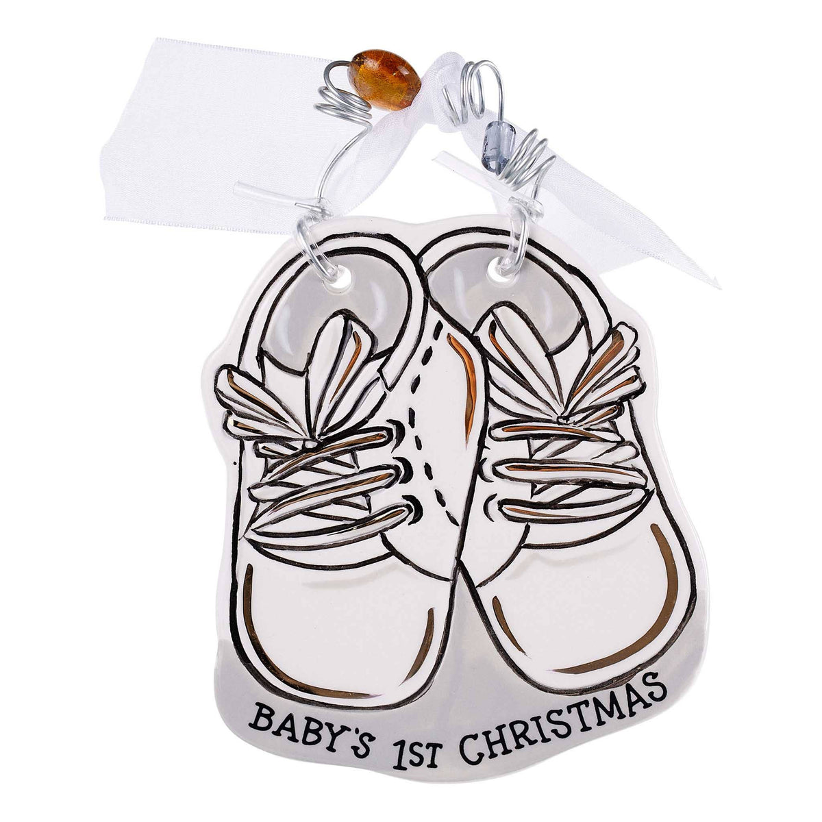 1st Christmas Baby Shoes Ornament