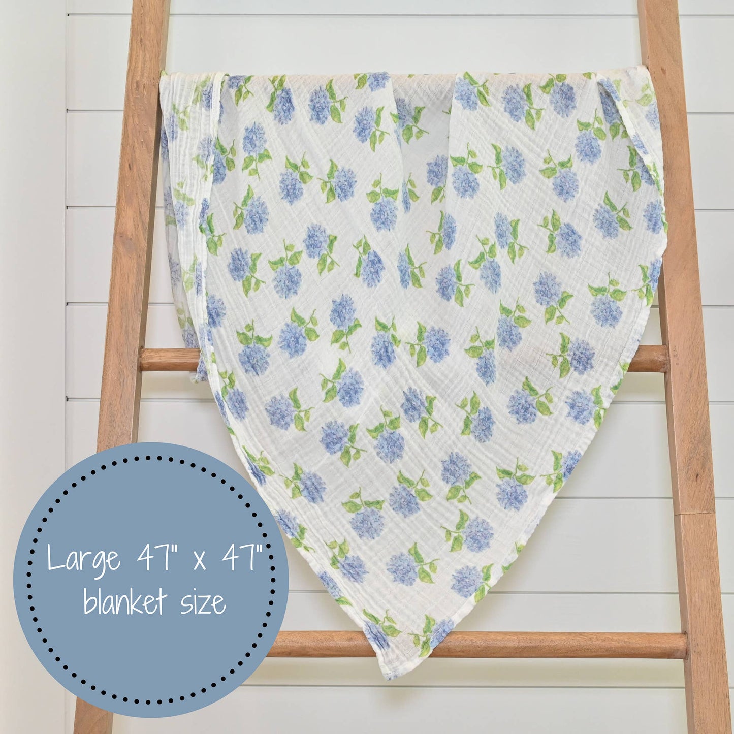 Hydrangea Swaddle Blanket