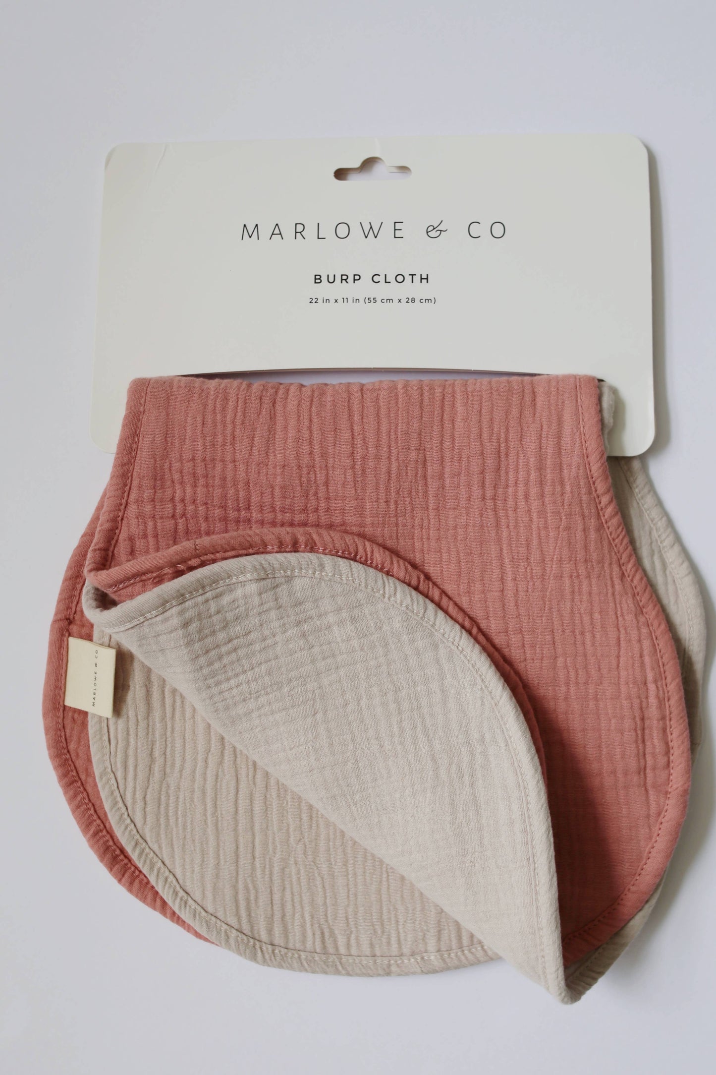 Natural Sand/Peony Burp Cloths