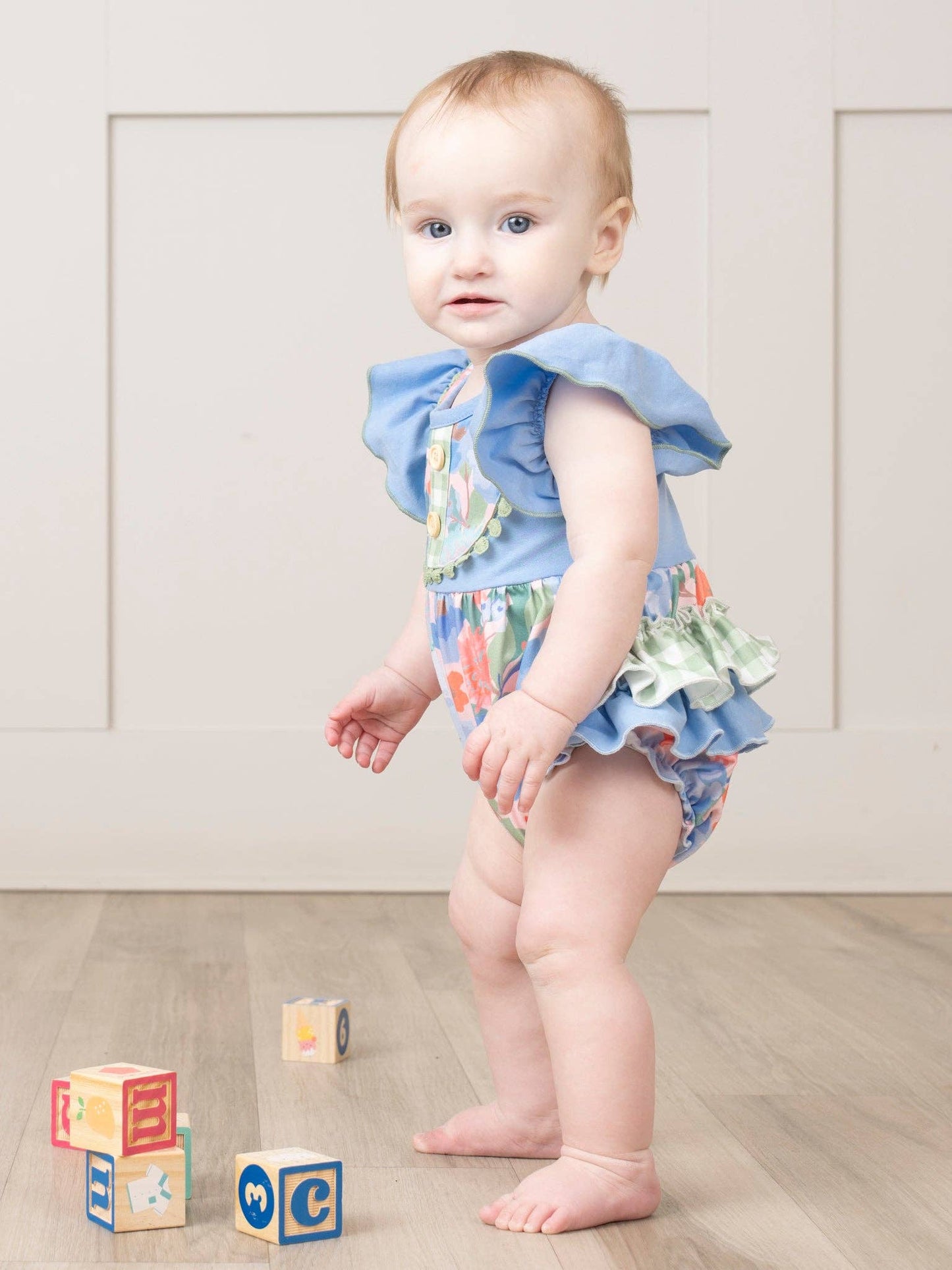 Watercolor Floral Ruffle Bubble