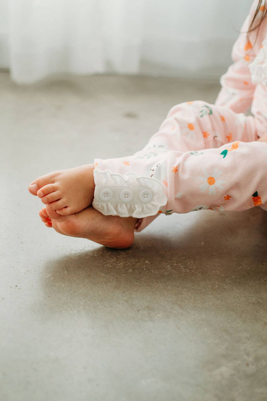 Girls Easter Pajamas - Ruffle Buttflap