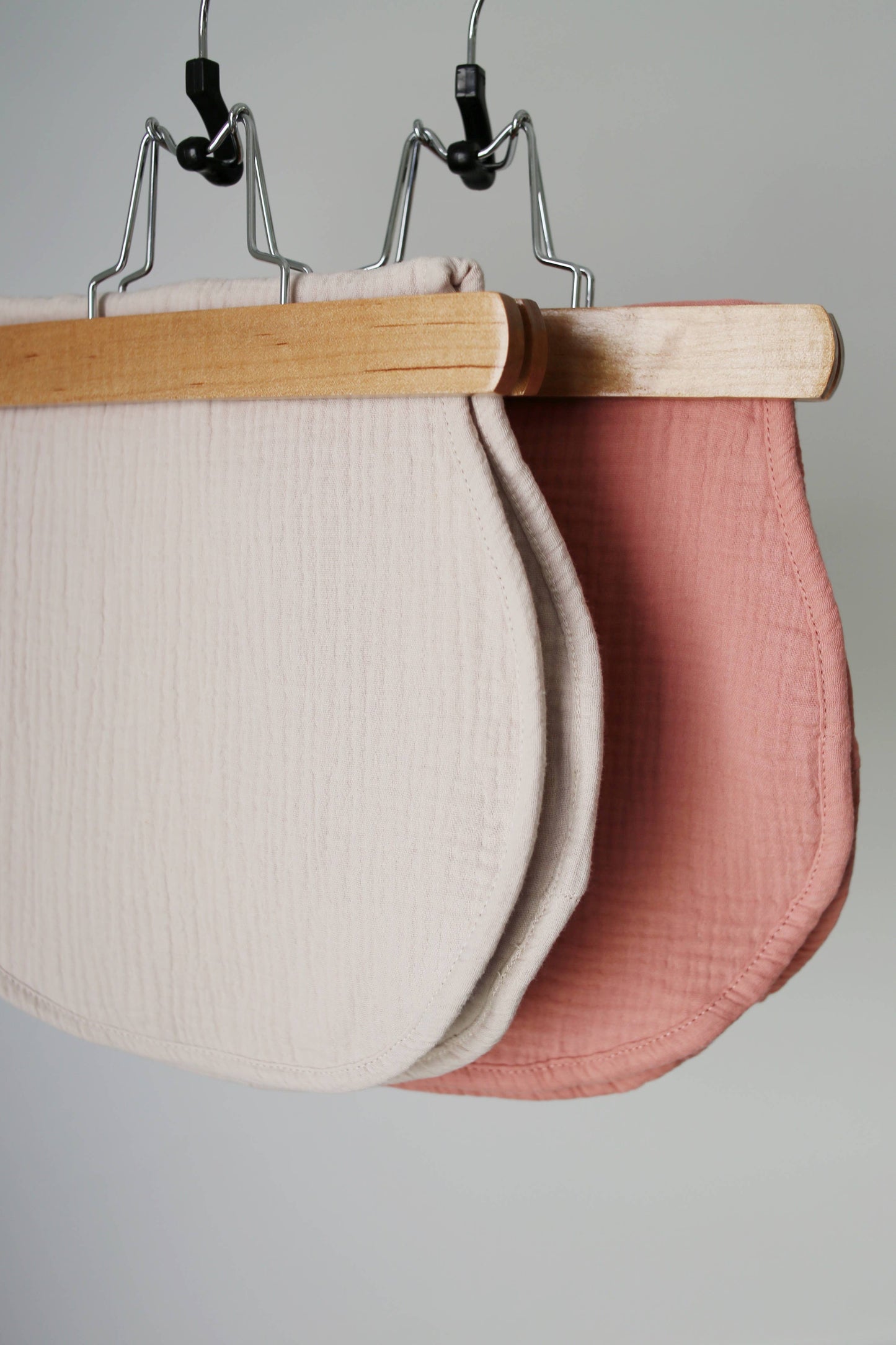 Natural Sand/Peony Burp Cloths