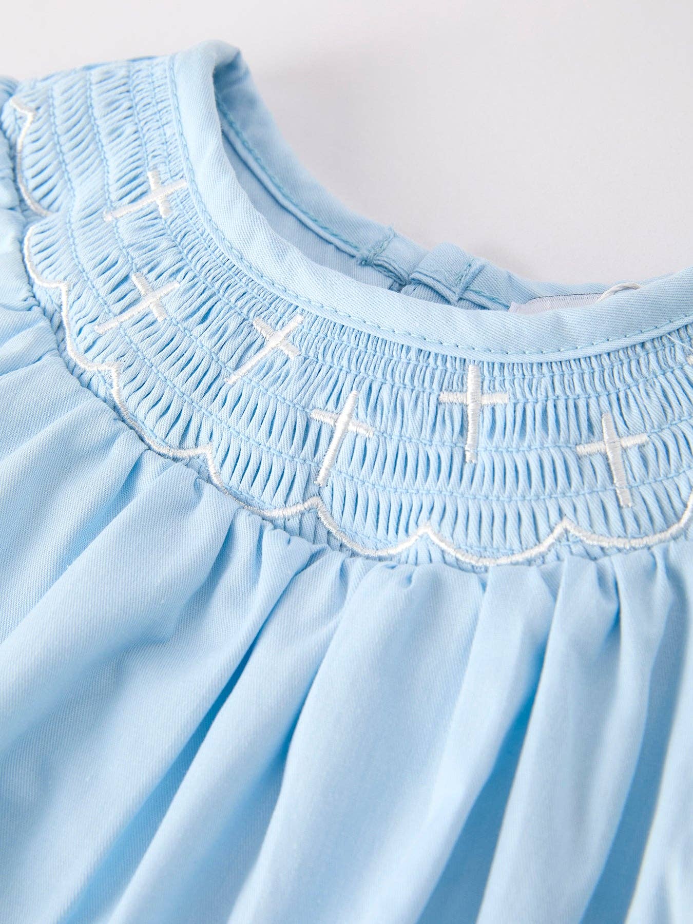 Girls Cross Smocking Bubble