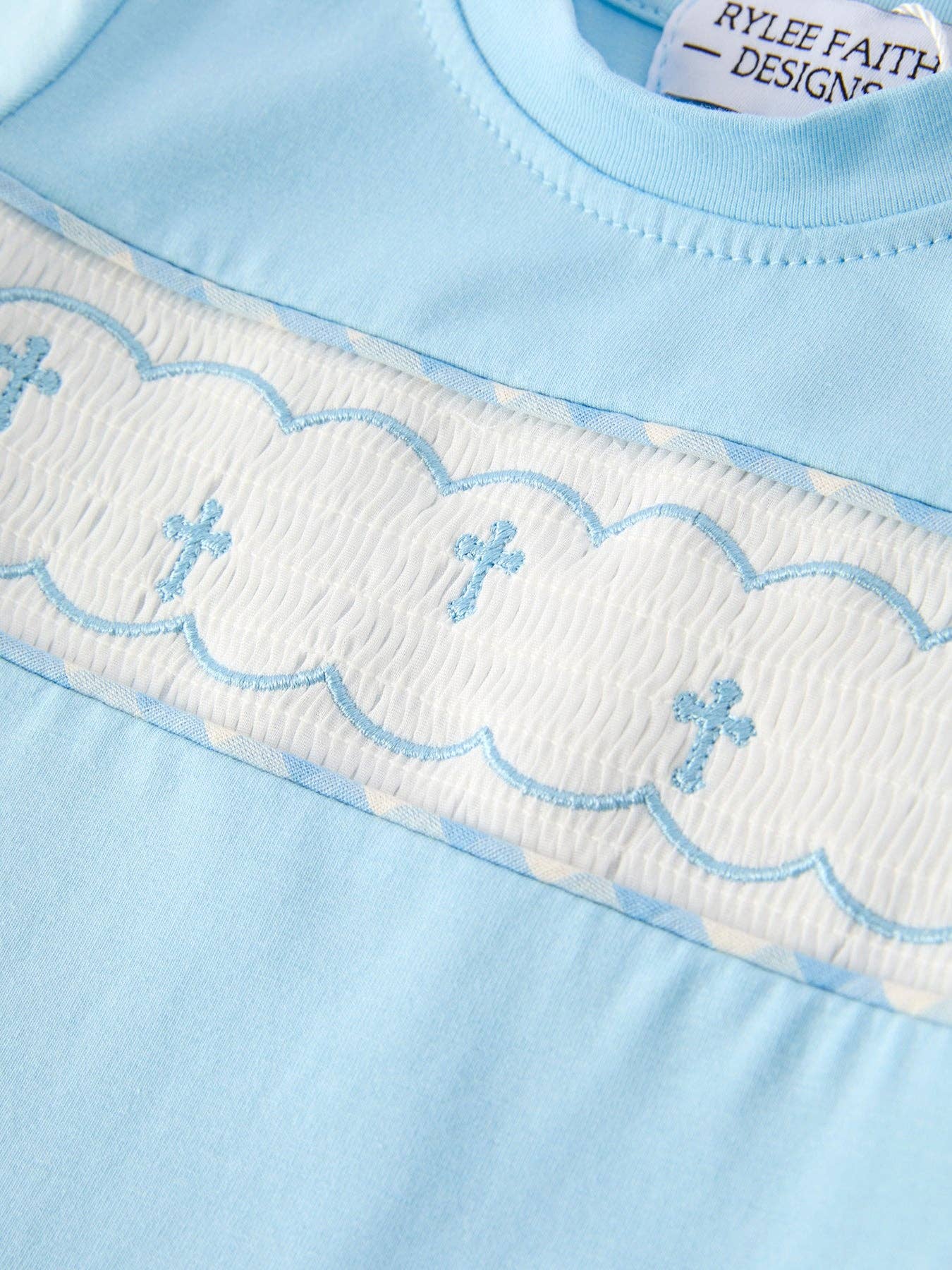 Smocked Cross Boy Romper