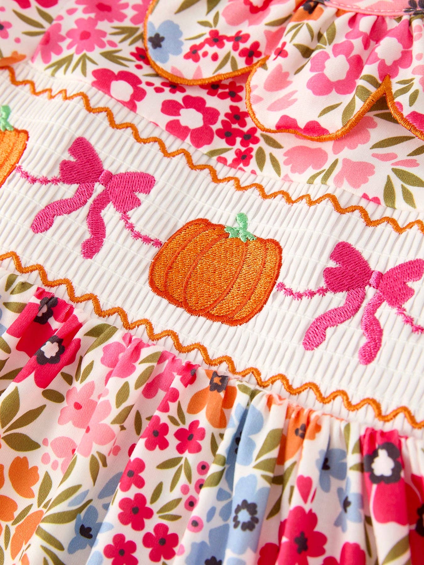 Pumpkin Floral Dress