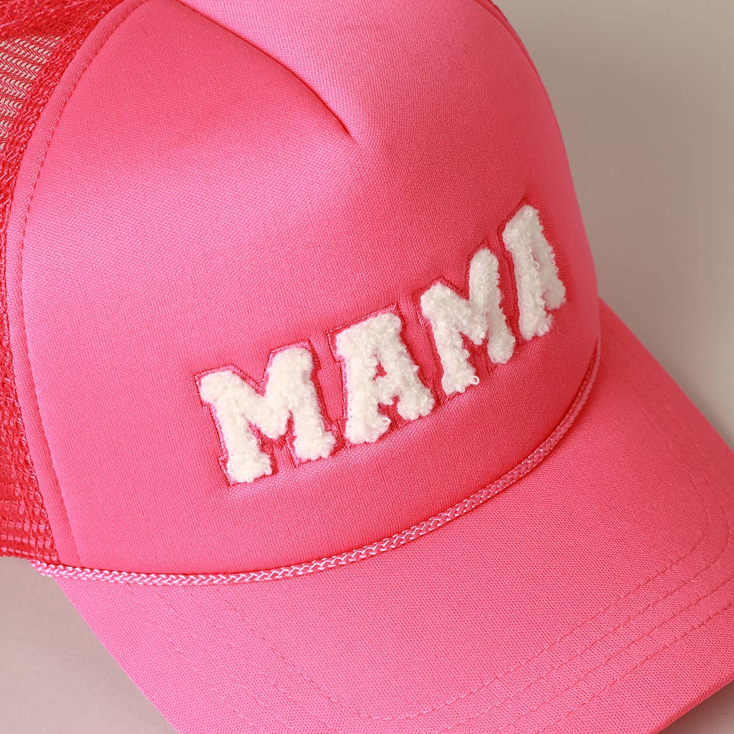 MAMA Chenille Patched Trucker Cap
