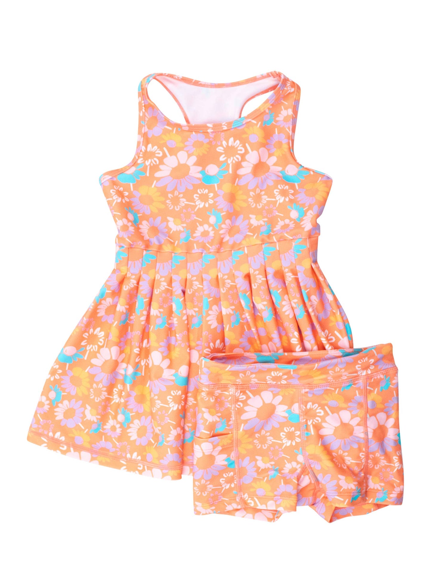 Coral Active Dress & Short Set