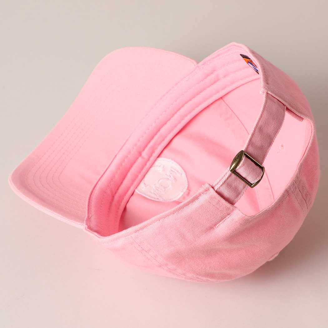 Mom Happy Face Embroidery Cap