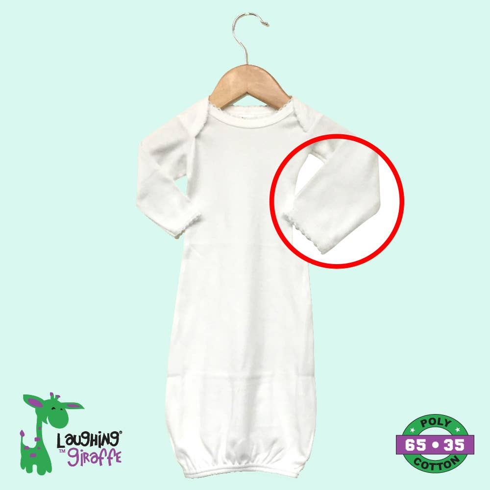 Baby Girl Sleeper Gown Scallop Trim