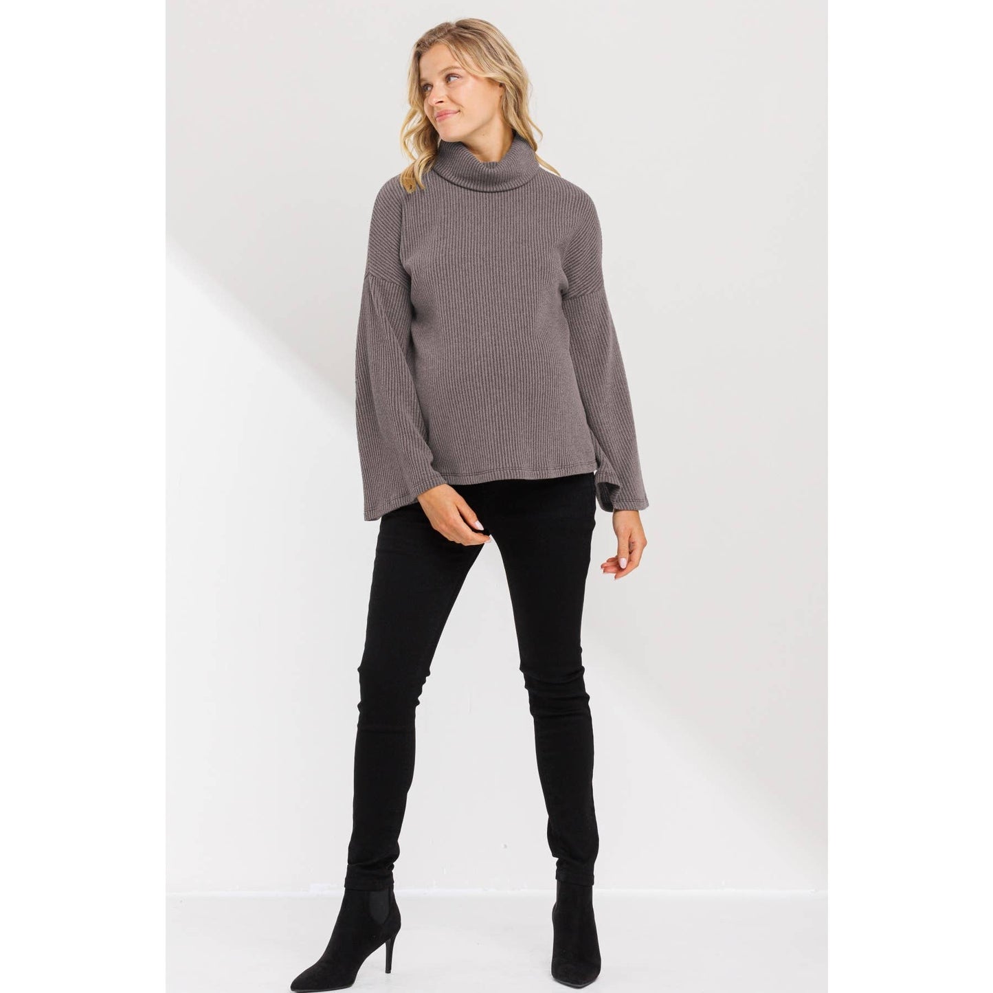 Turtle Neck Knit Sweater Maternity Top