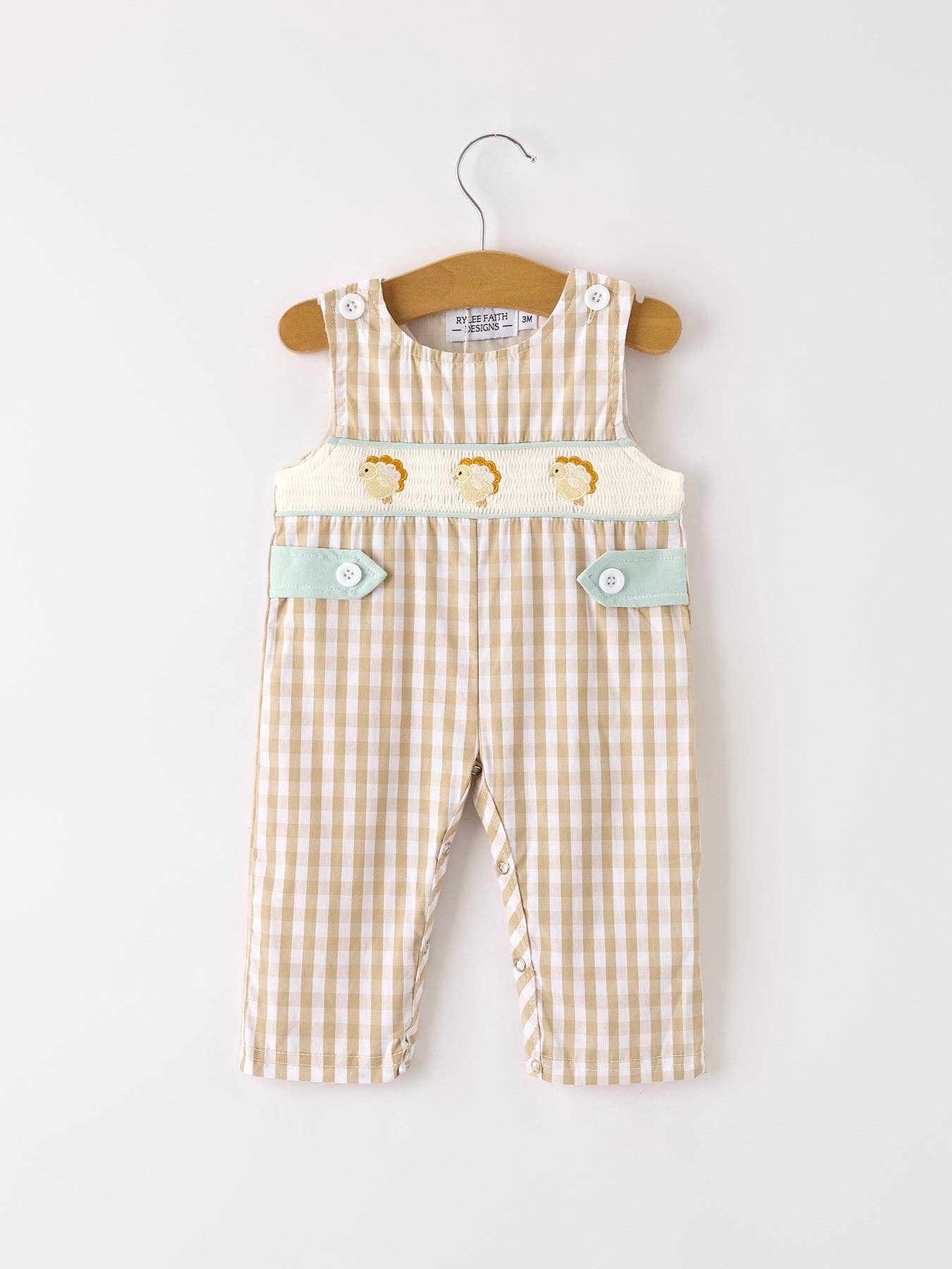 Thanksgiving Plaid Turkey Romper