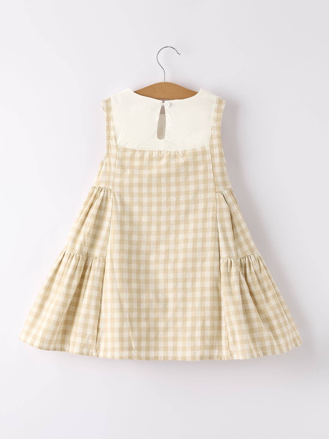 Apricot Plaid Bunny Dress