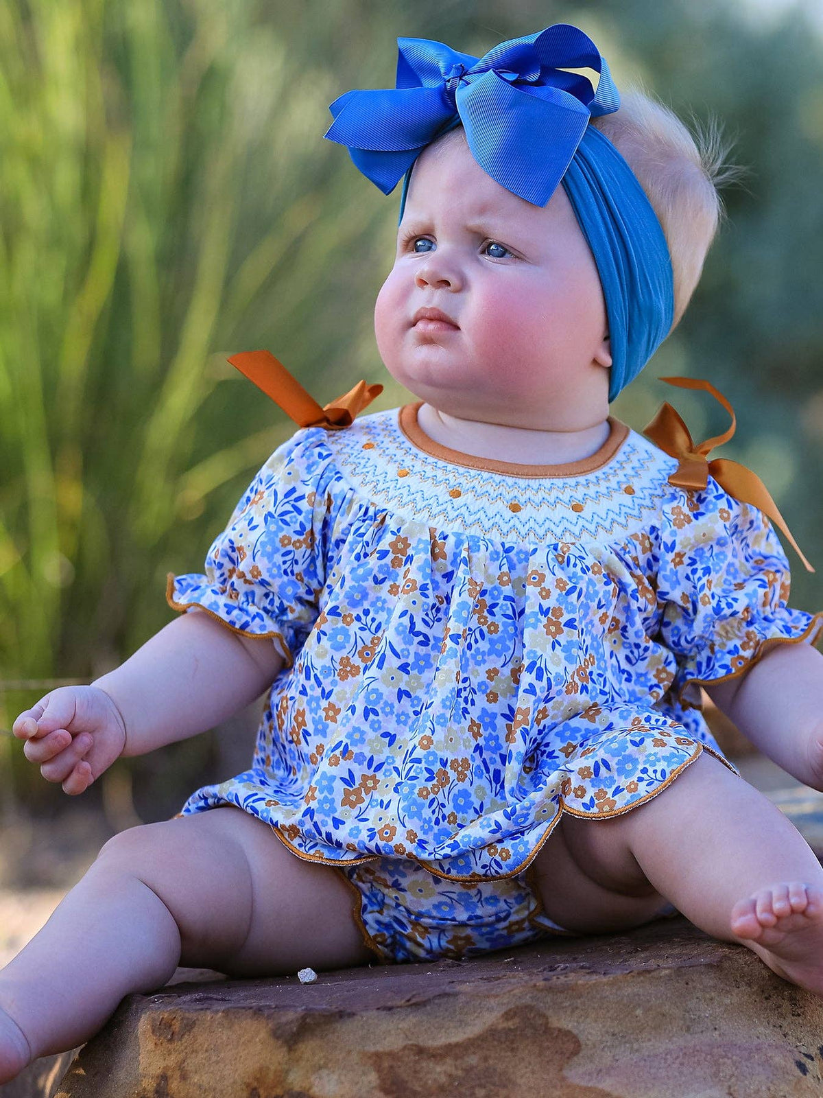 Fall Floral Girls Bloomer Set