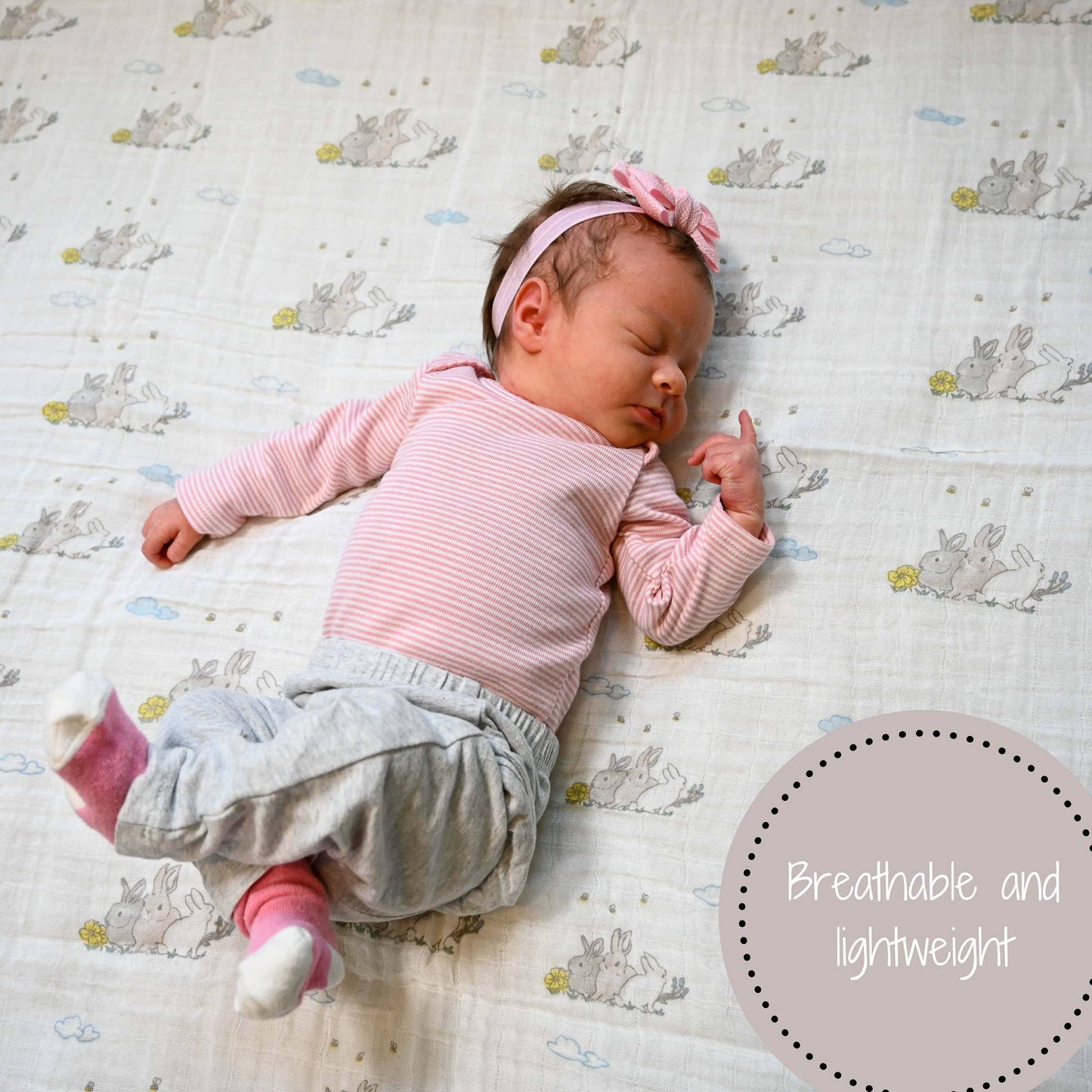 SomeBunny Loves You Baby Swaddle Blanket