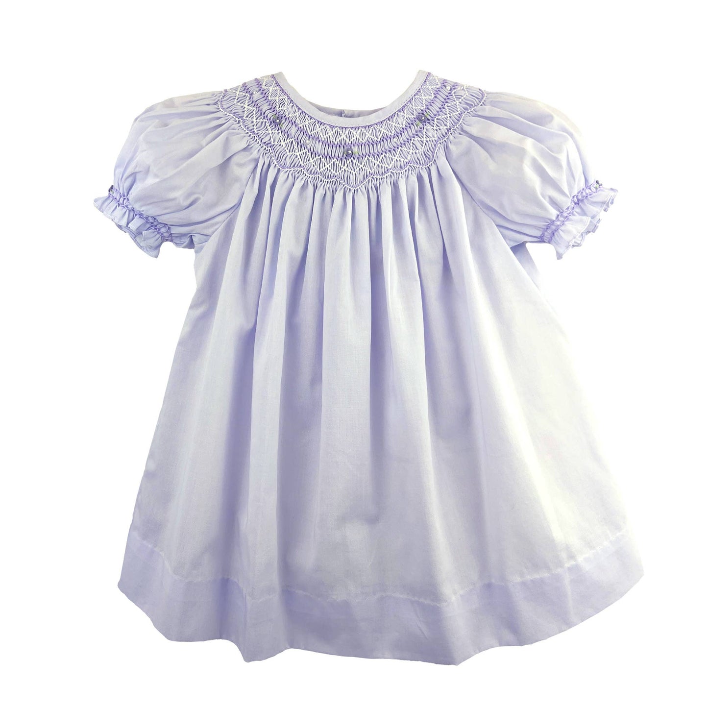 Bishop Smocked Dress with Pearls