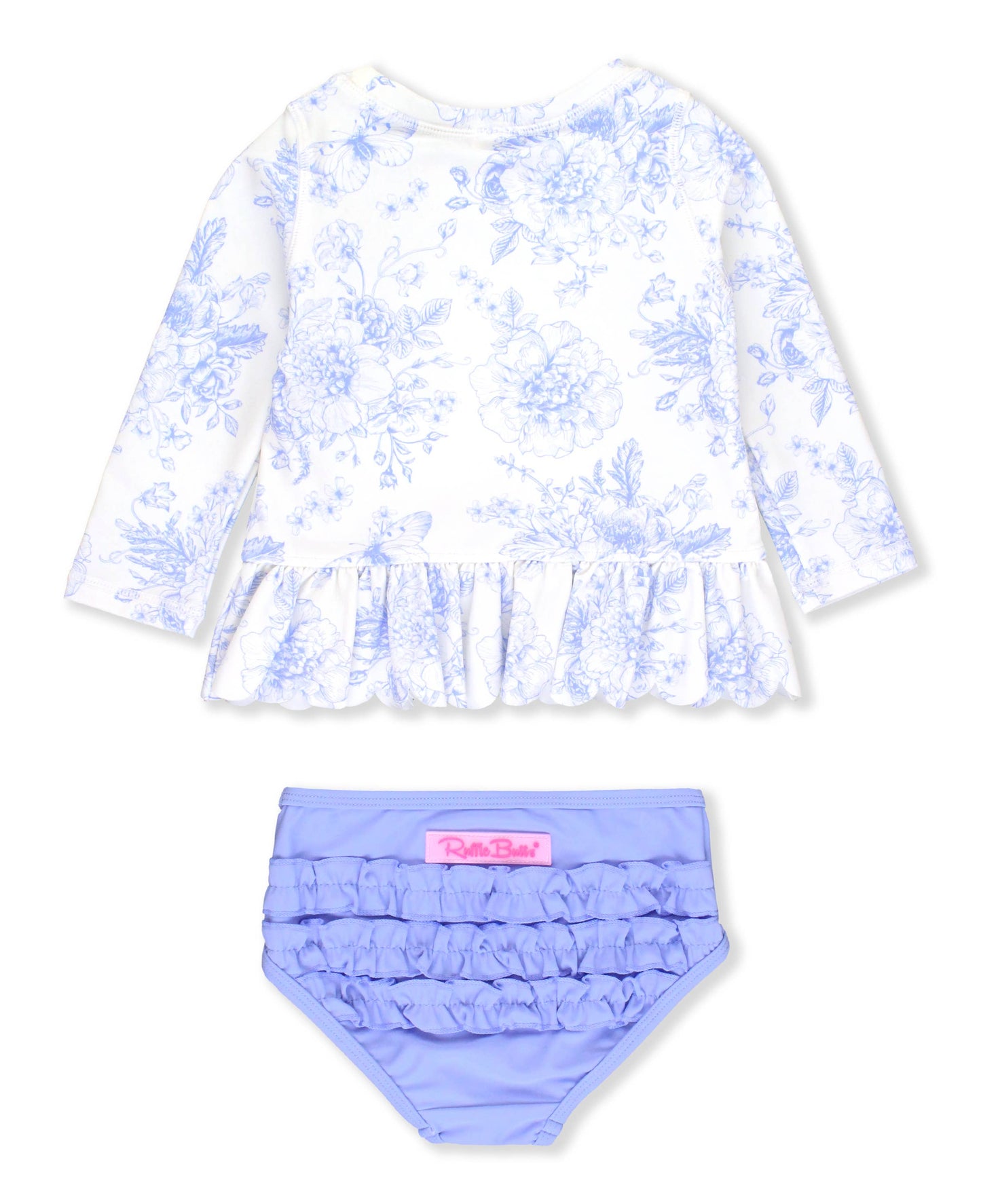 Butterfly Garden Toile Scallop Swim