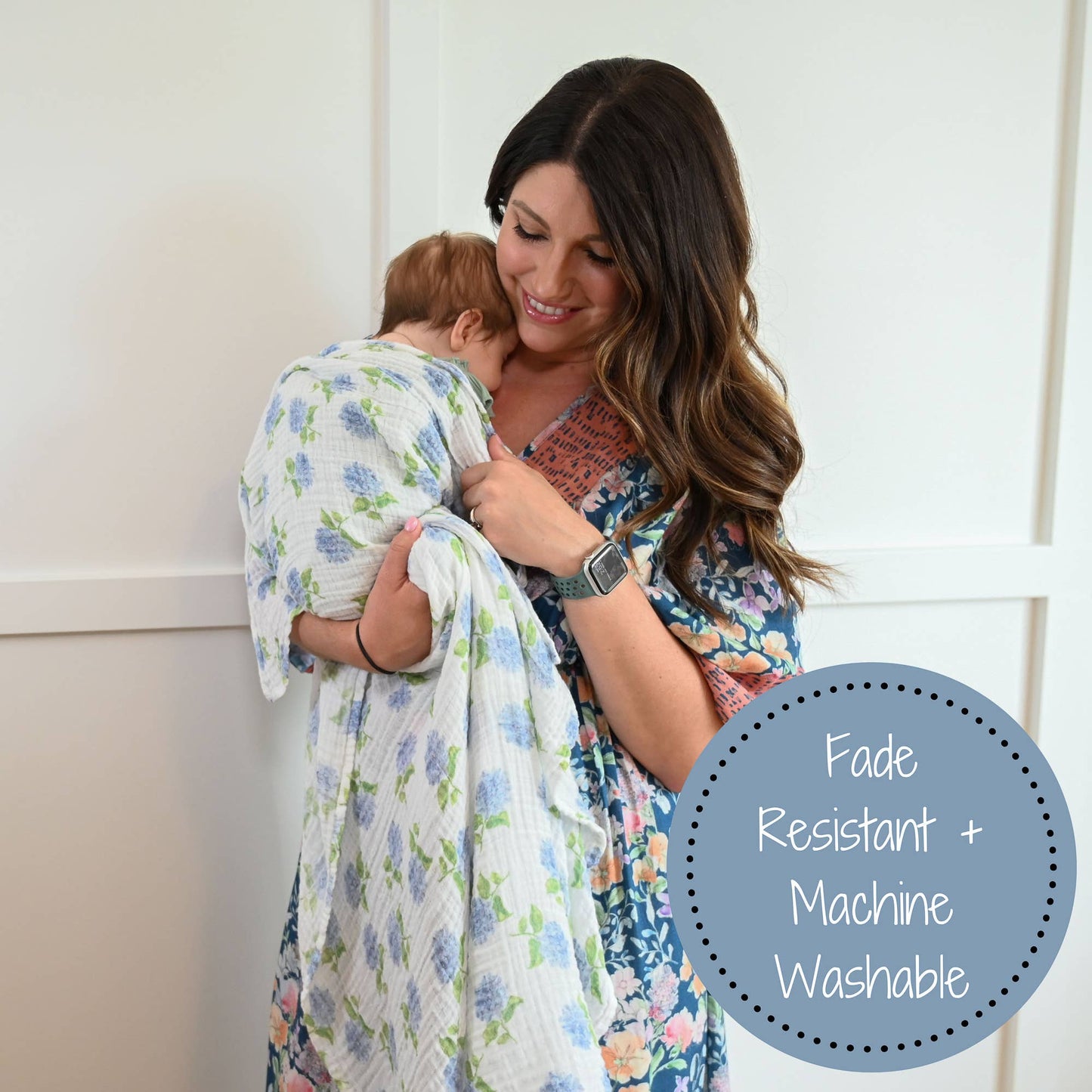 Hydrangea Swaddle Blanket