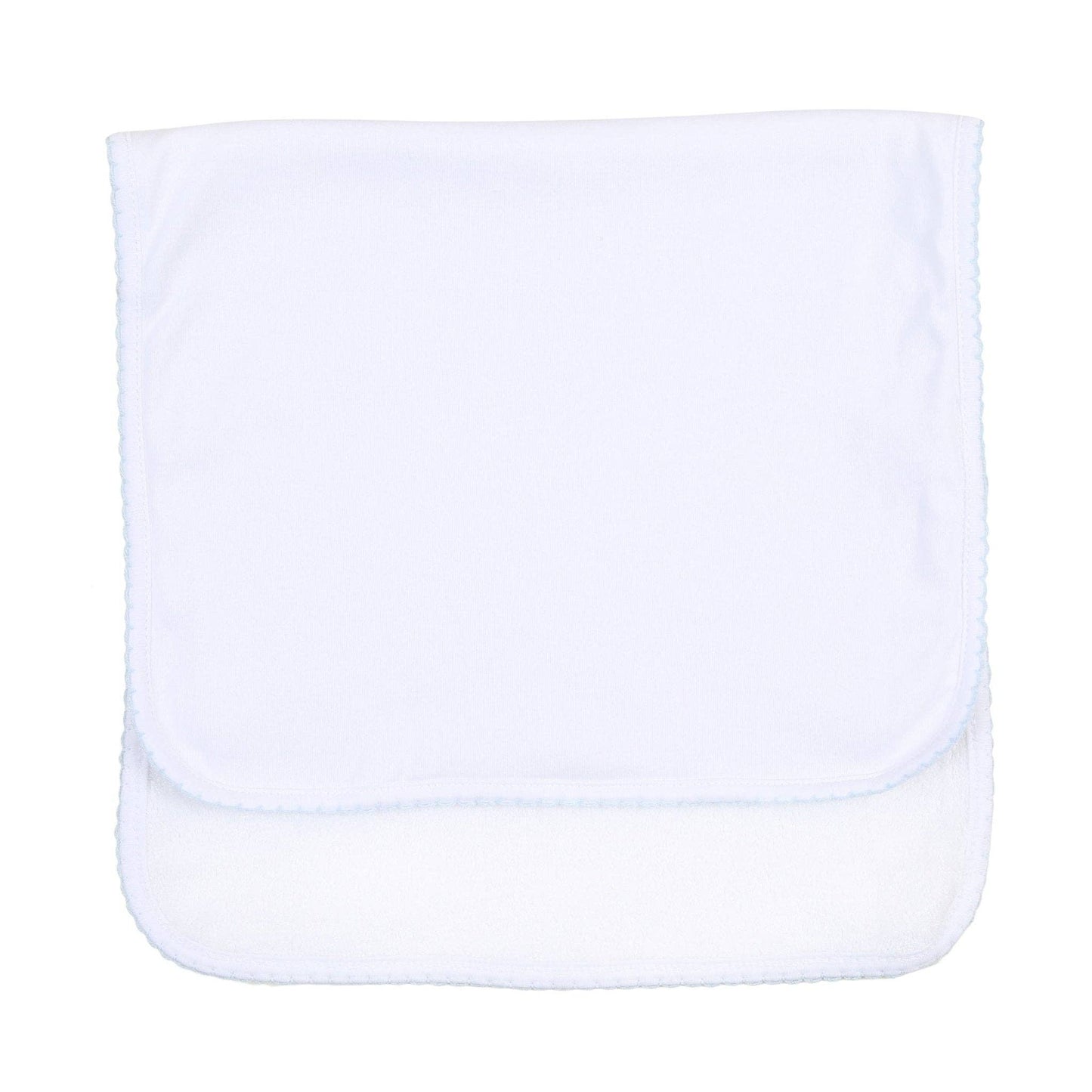 Blue Trim Burp Cloth