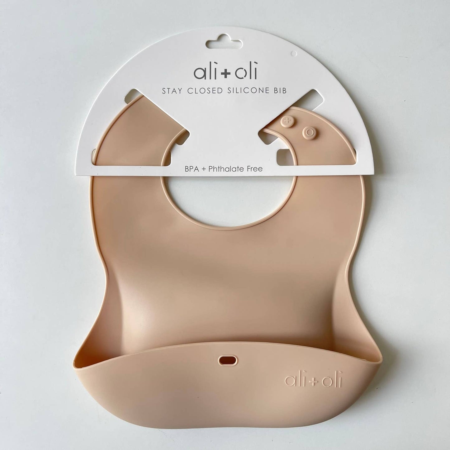 Silicone Baby Bib Roll Up & Stay Closed - (Milk)