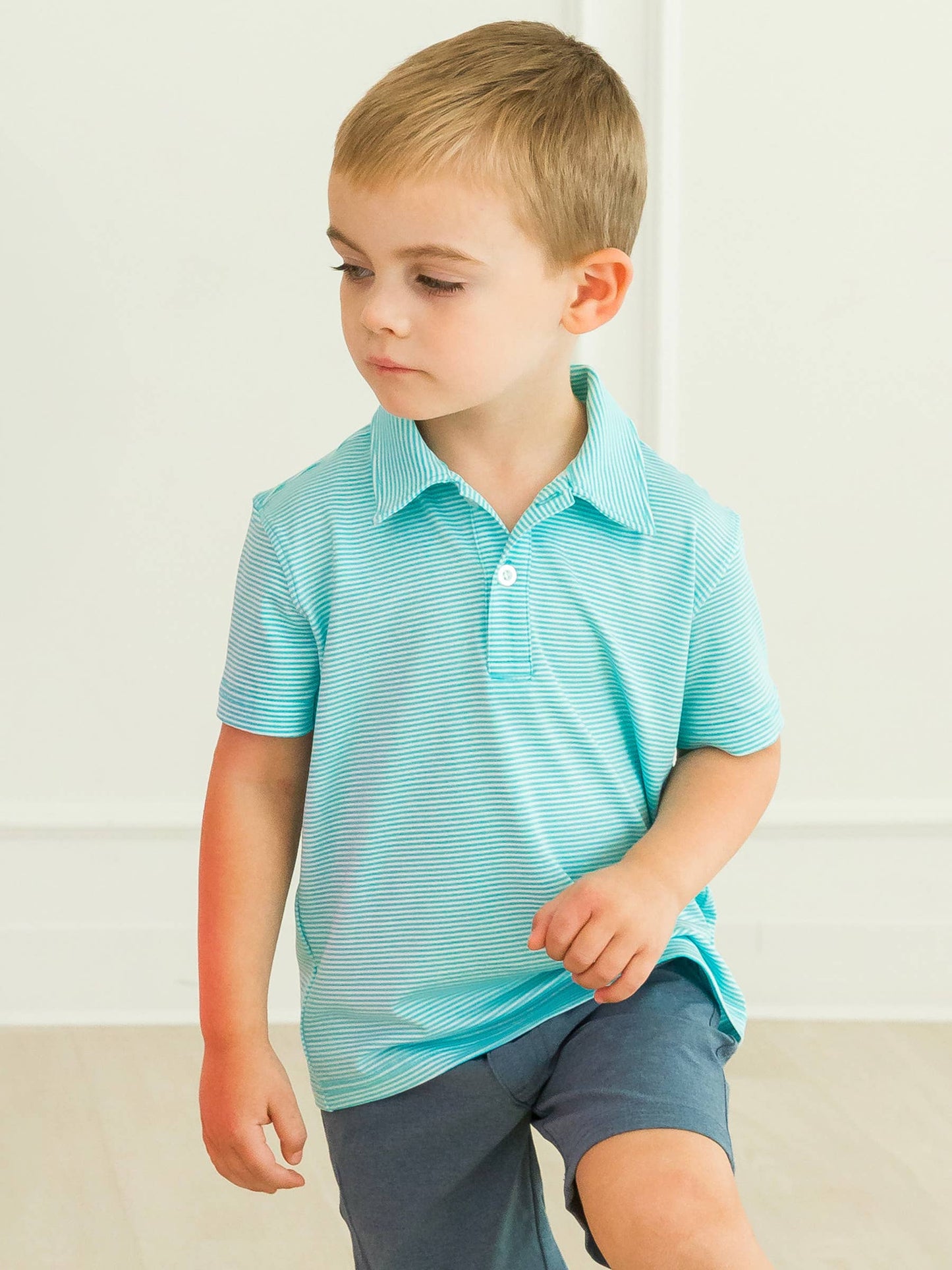 Bright Aqua Performance Polo