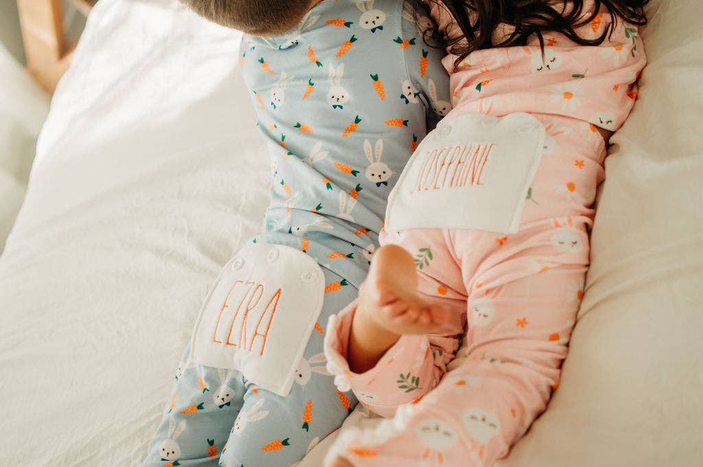 Girls Easter Pajamas - Ruffle Buttflap
