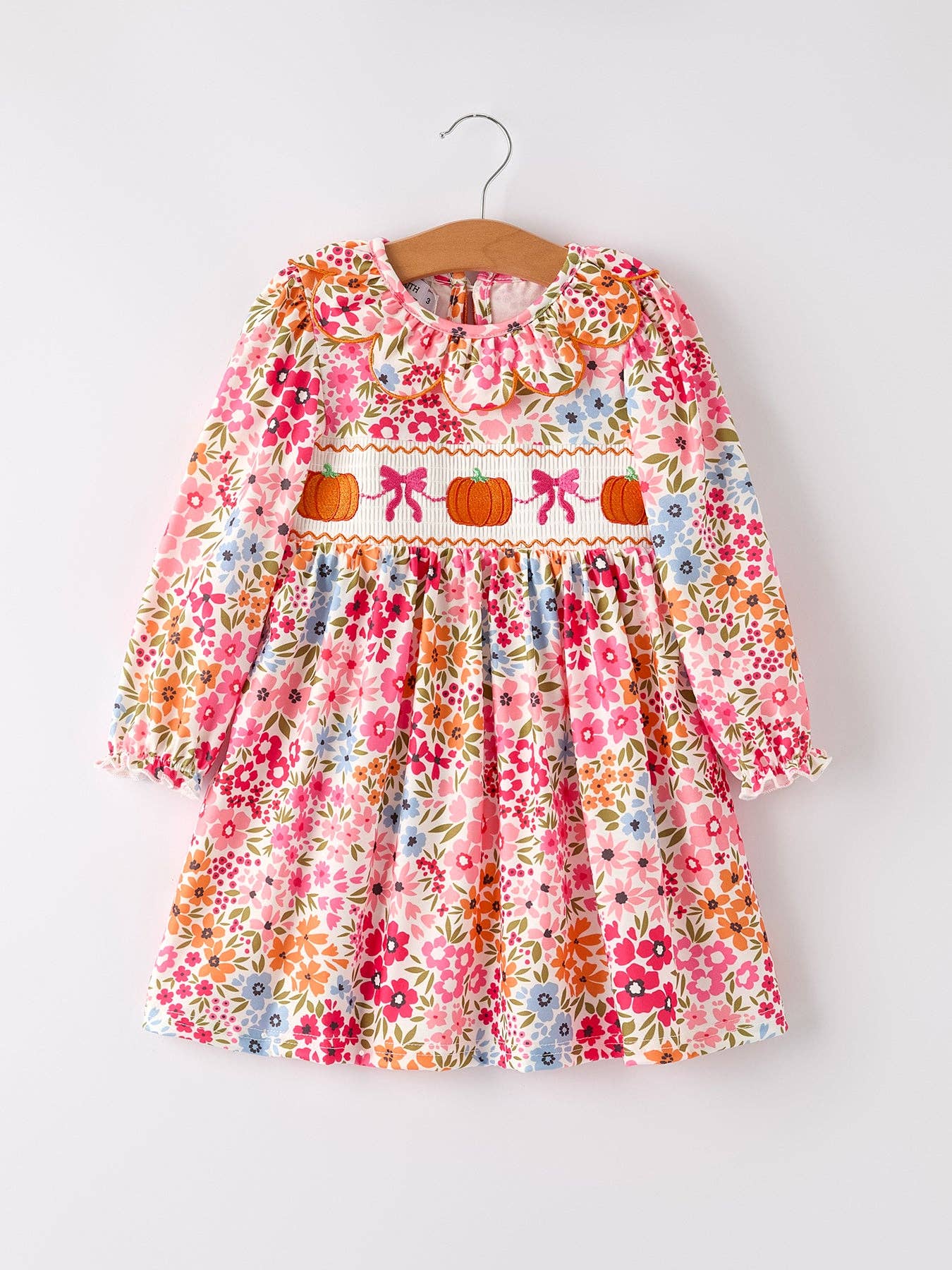 Pumpkin Floral Dress