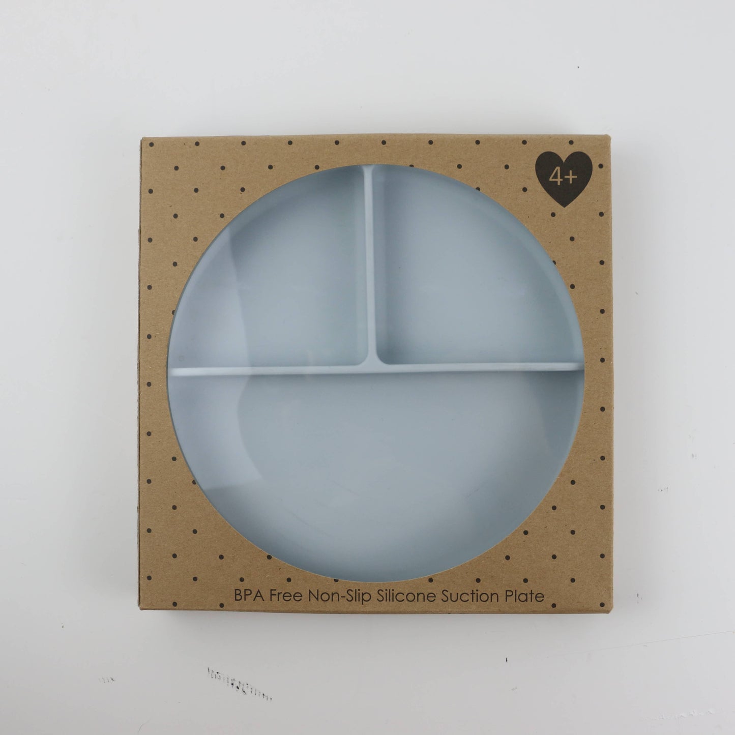 Baby Plate with Suction and Divided Portions (Sky)