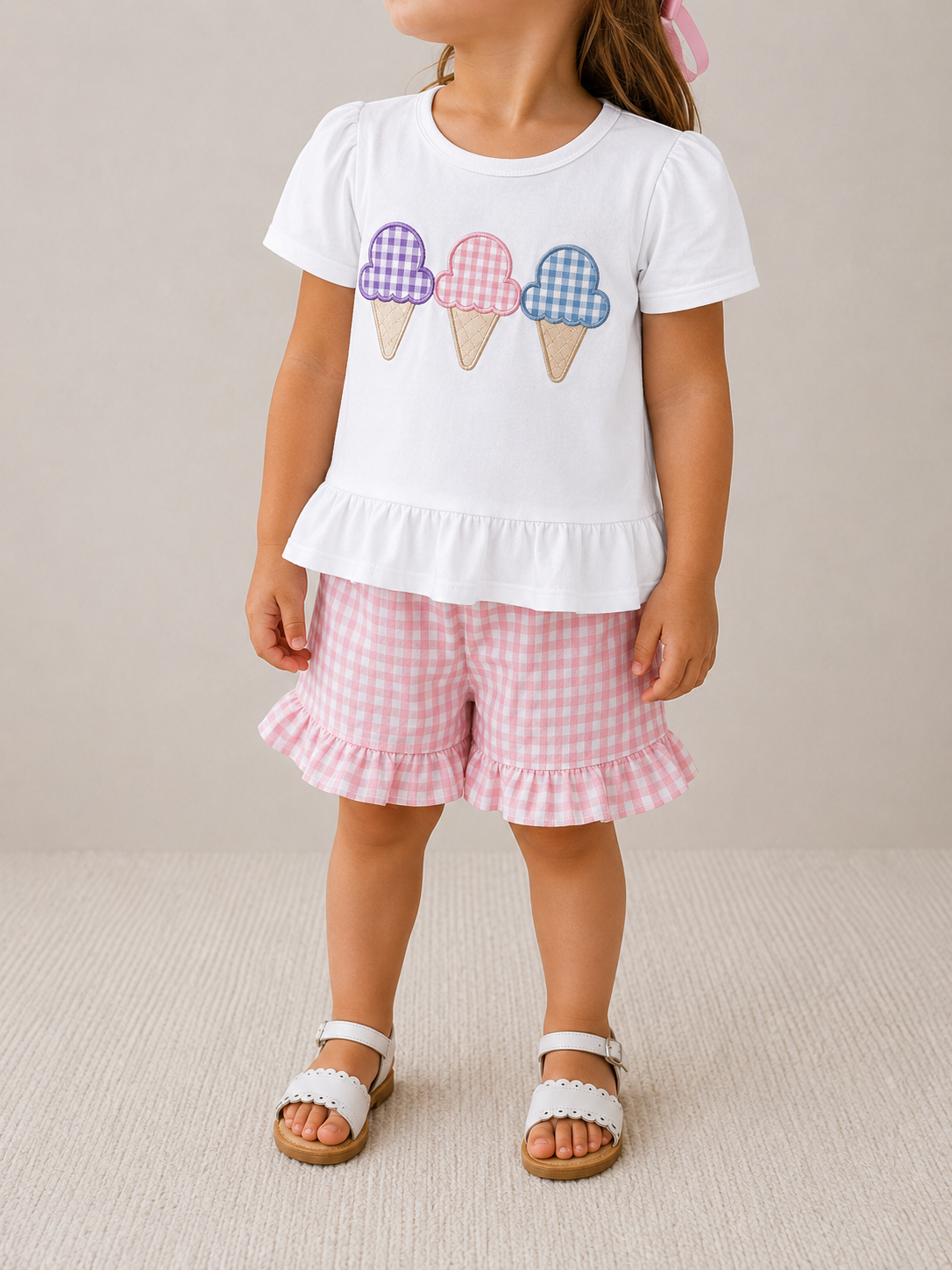 Ice Cream Gingham Set
