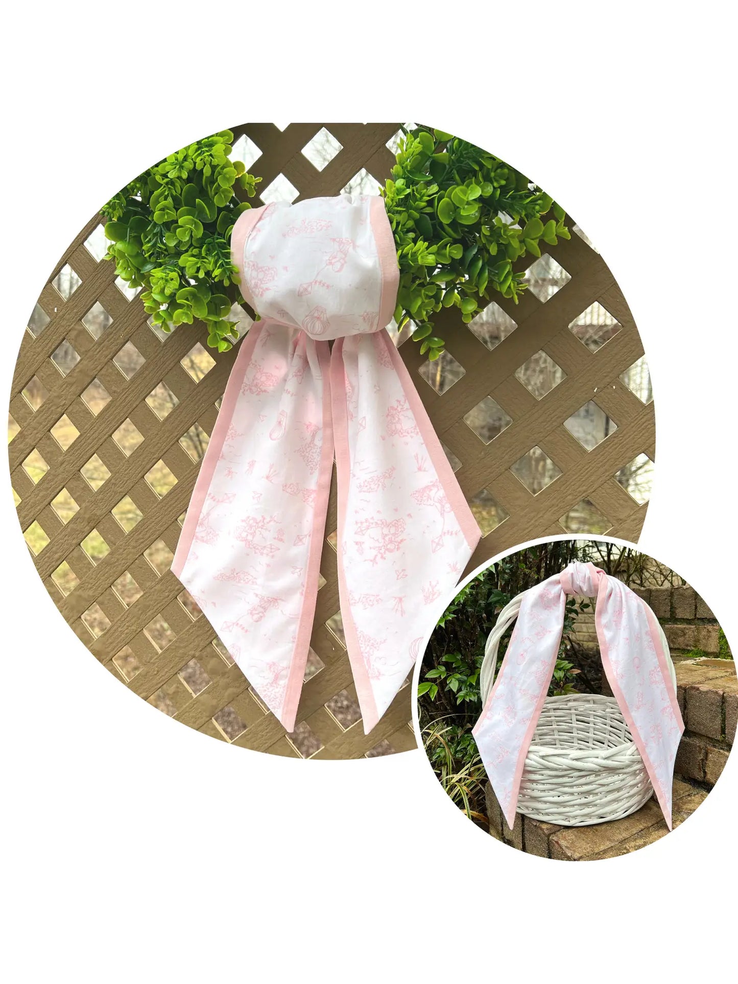 Pink Toile Sash
