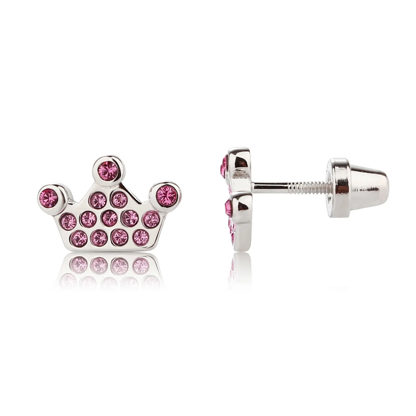 Pink Tiara Earrings