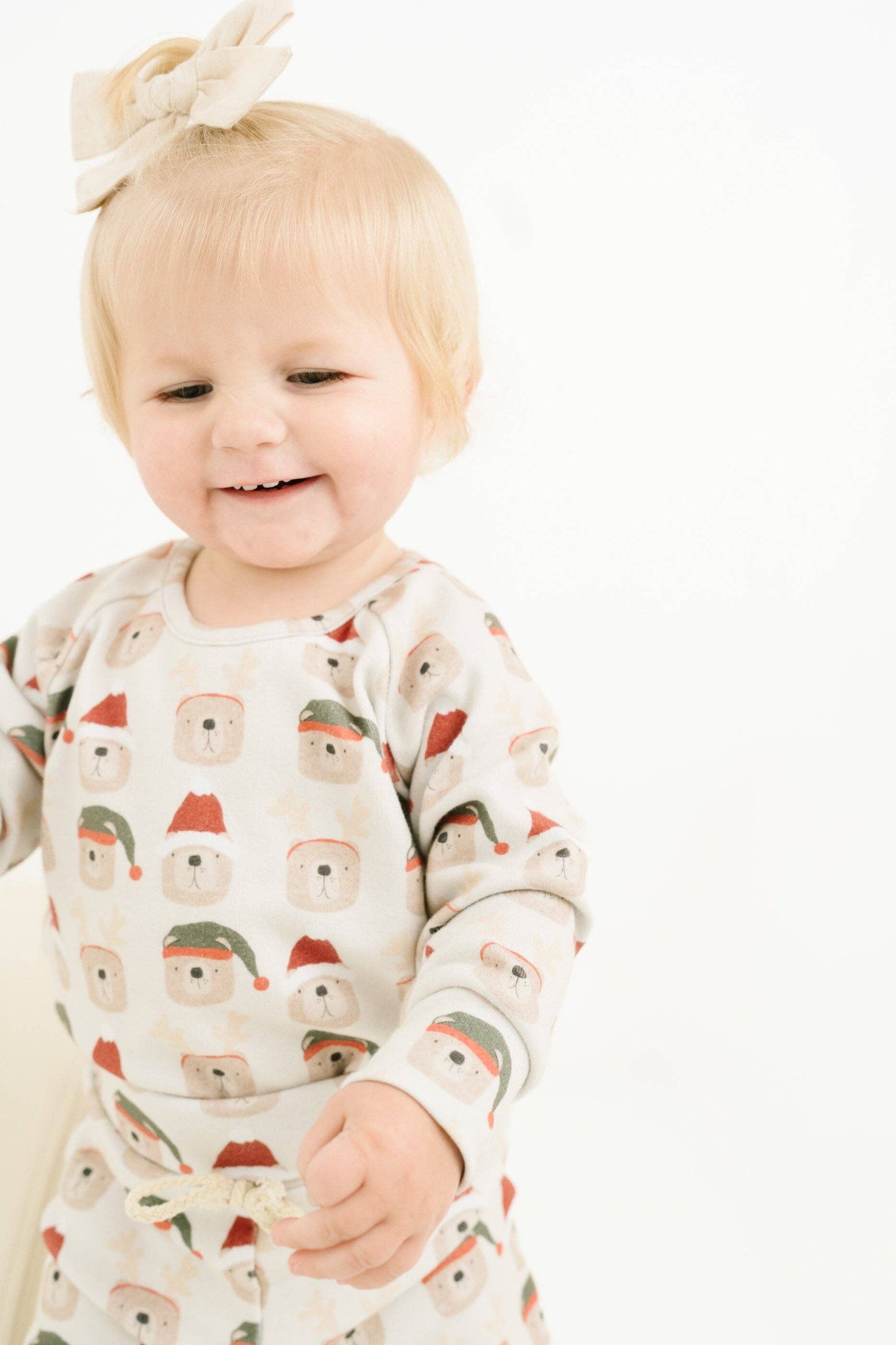 Beige Christmas Bears Lounge Set
