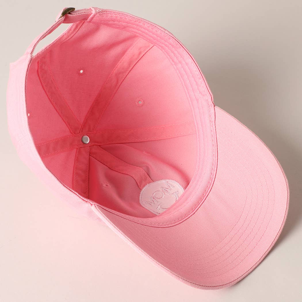 Mom Happy Face Embroidery Cap