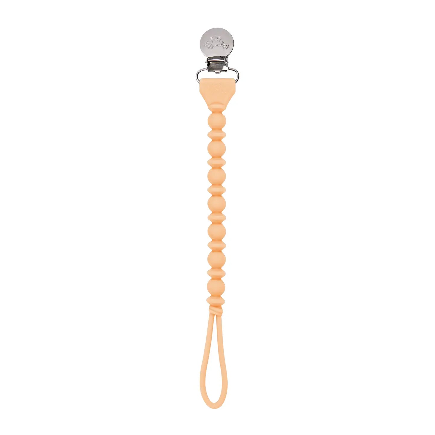 Sweetie Strap™ Silicone One-Piece Pacifier Clips - Apricot