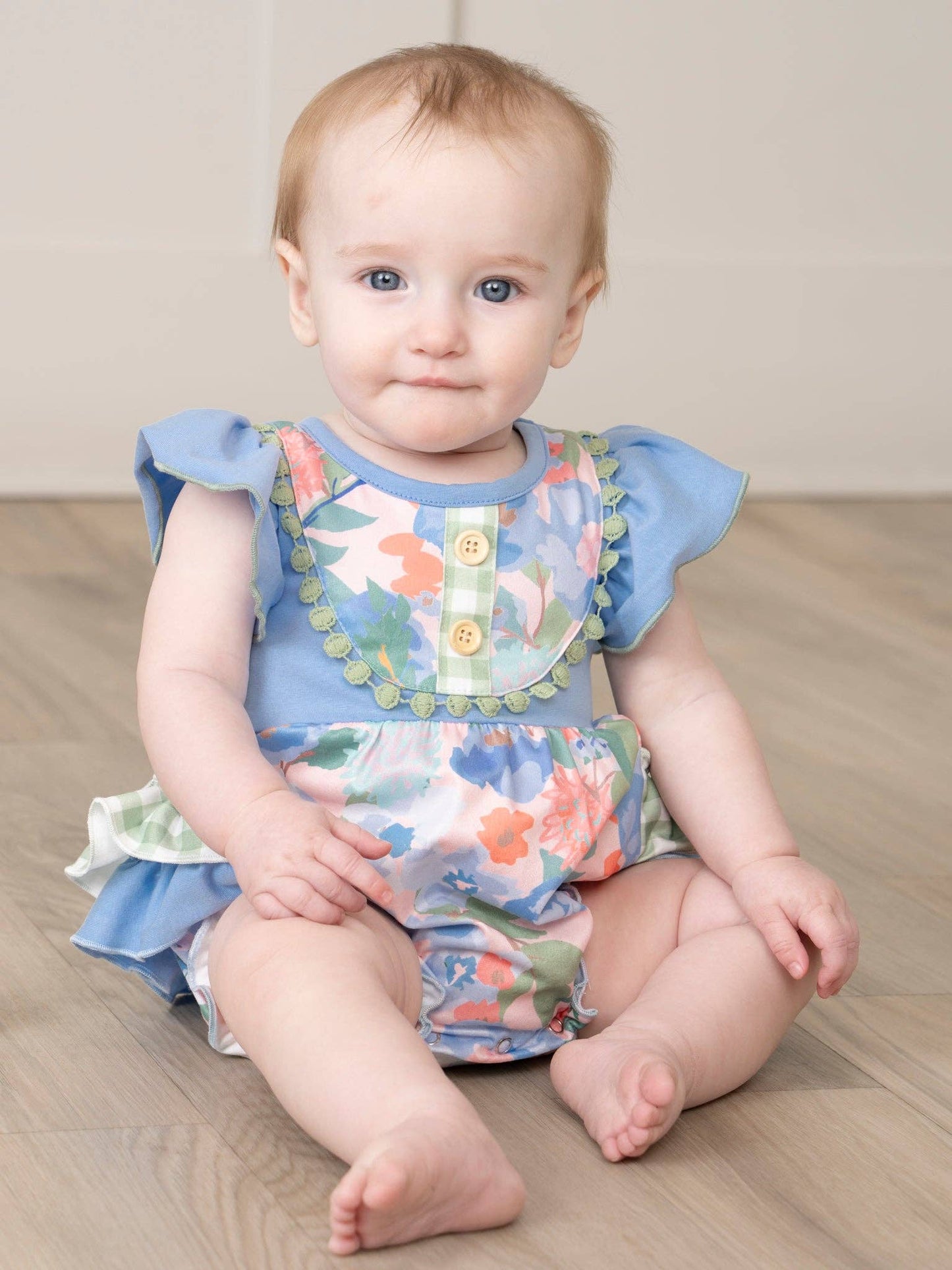Watercolor Floral Ruffle Bubble